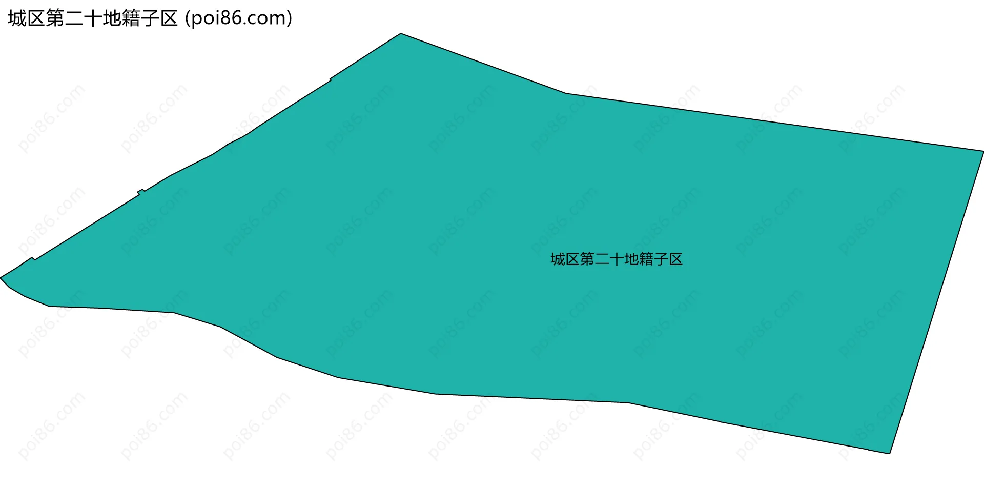 城区第二十地籍子区边界地图