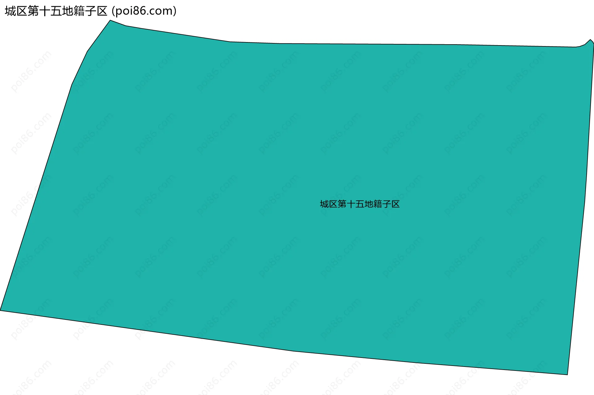 城区第十五地籍子区边界地图