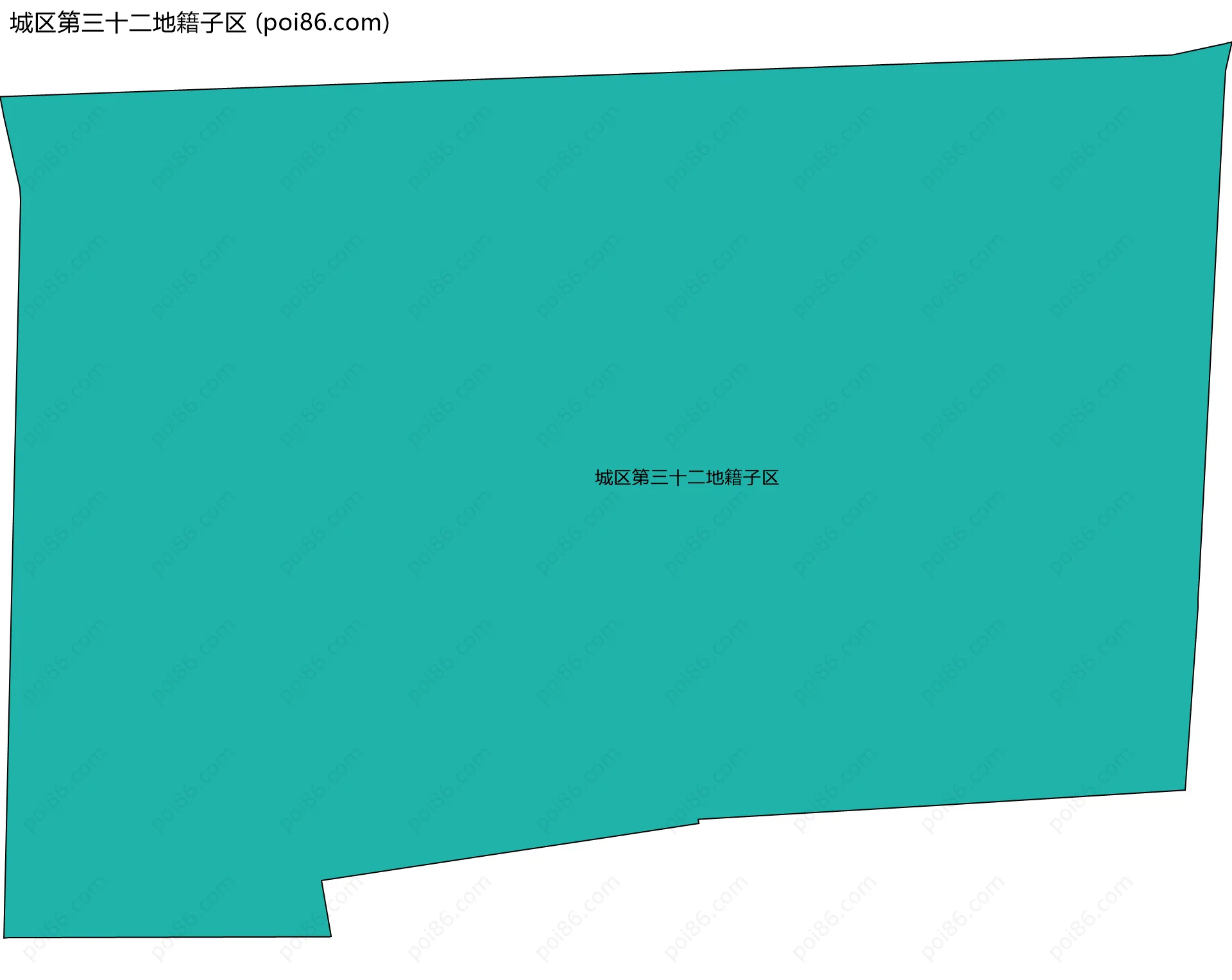 城区第三十二地籍子区边界地图