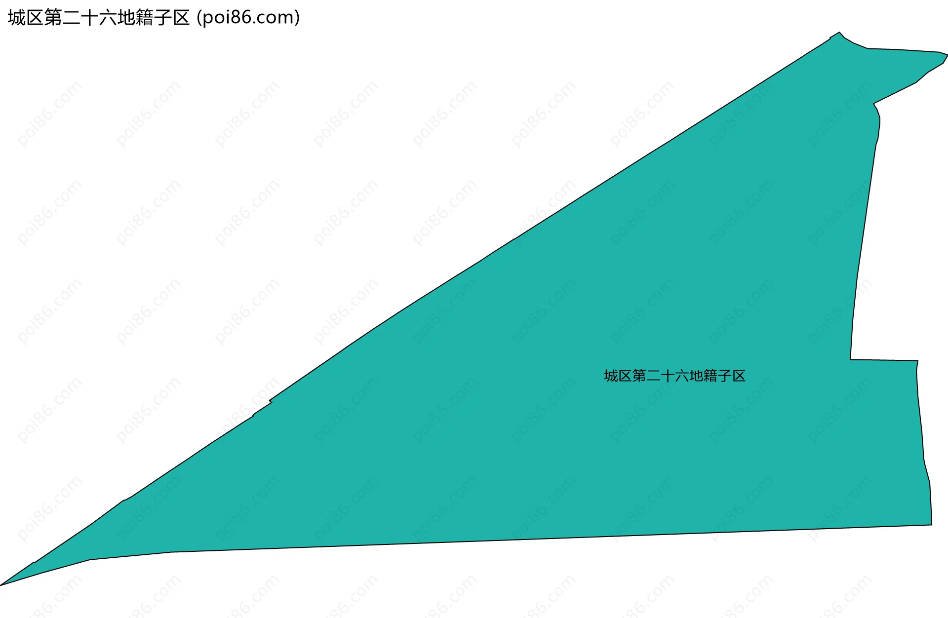 城区第二十六地籍子区边界地图