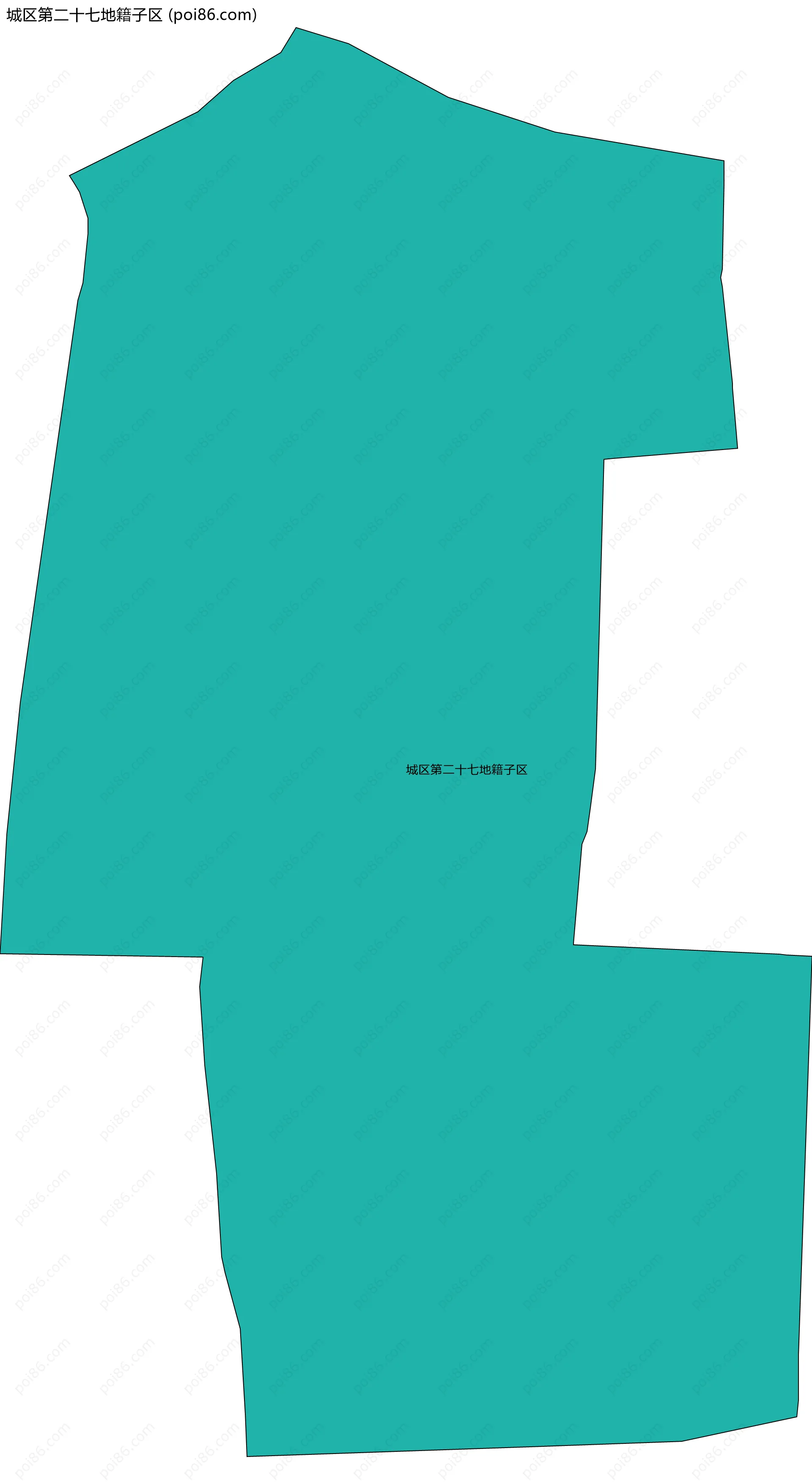 城区第二十七地籍子区边界地图