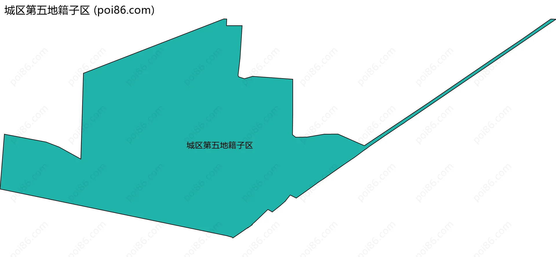 城区第五地籍子区边界地图
