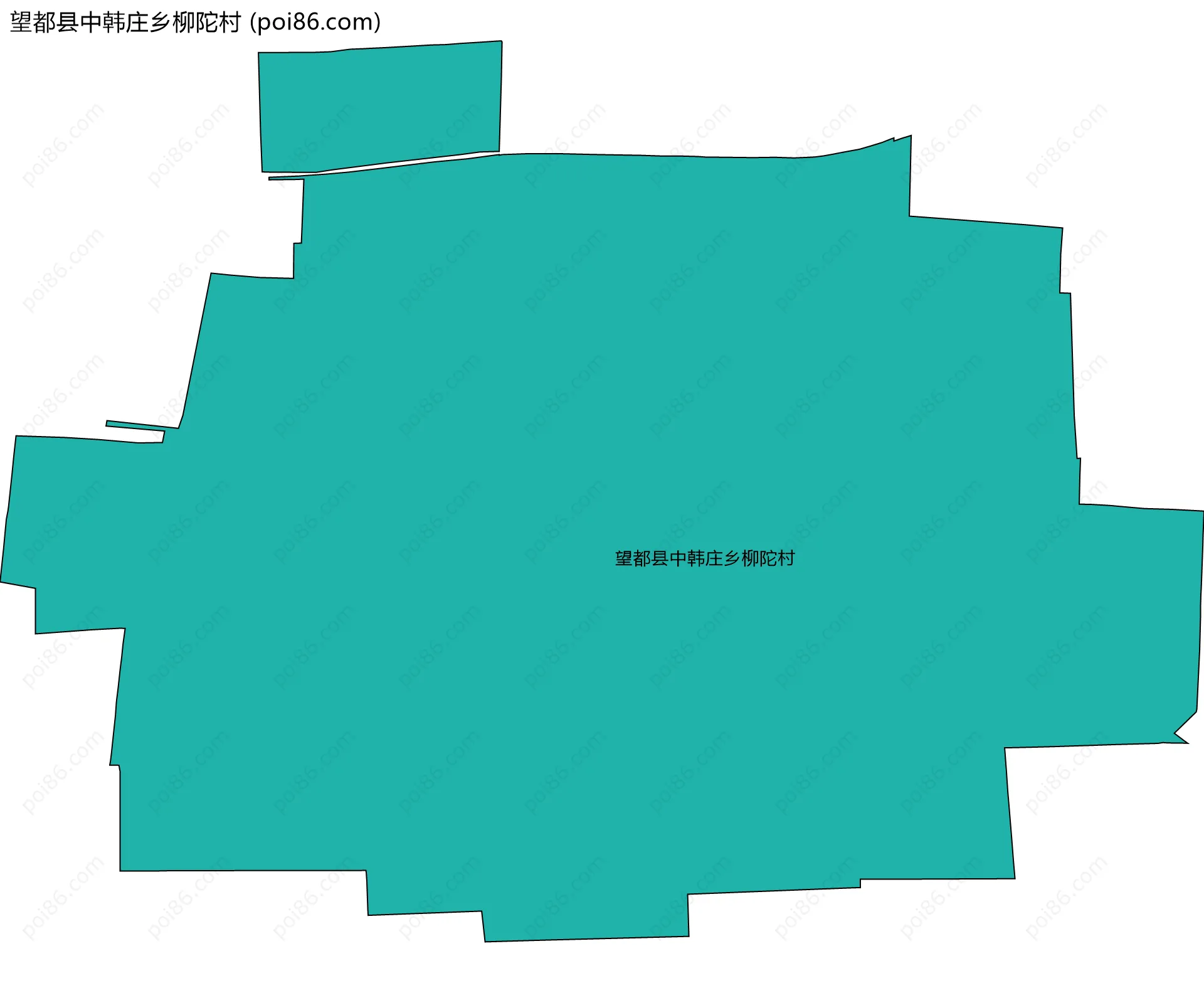 望都县中韩庄乡柳陀村边界地图