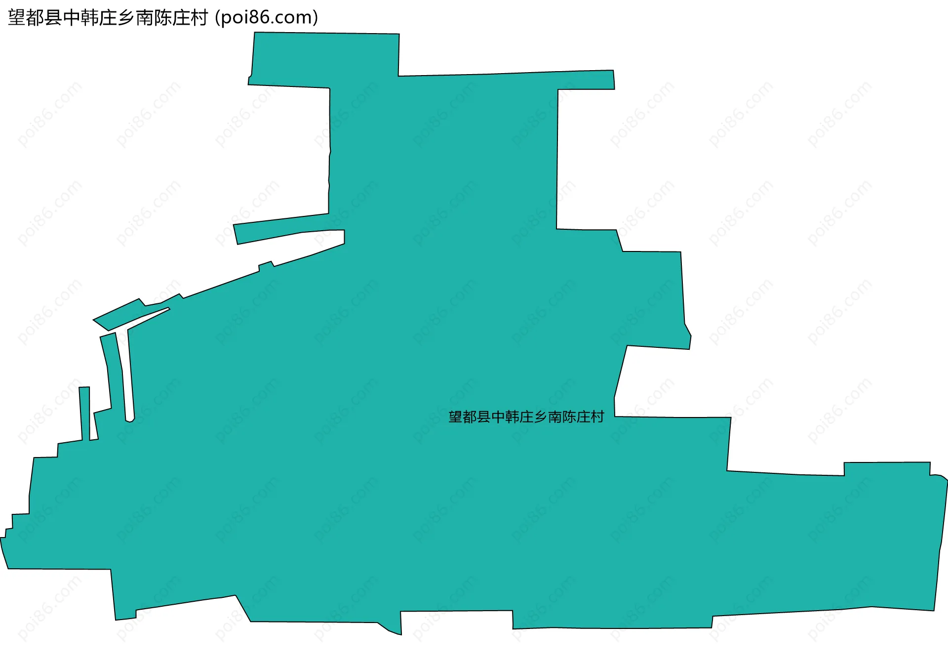 望都县中韩庄乡南陈庄村边界地图