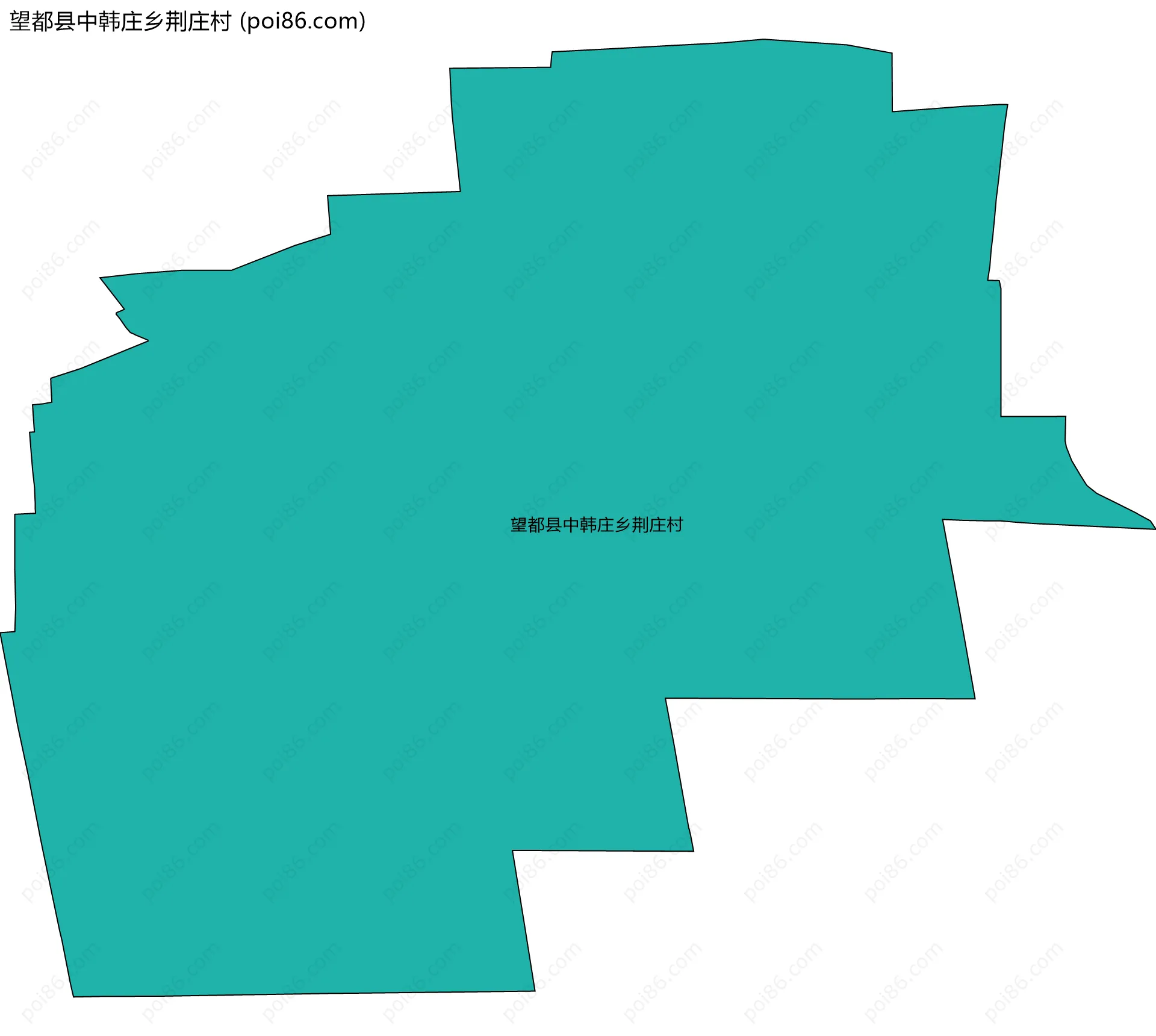 望都县中韩庄乡荆庄村边界地图
