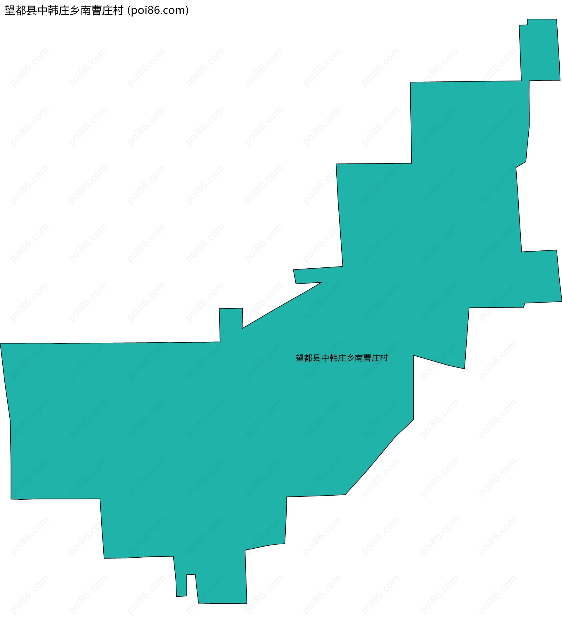 望都县中韩庄乡南曹庄村边界地图