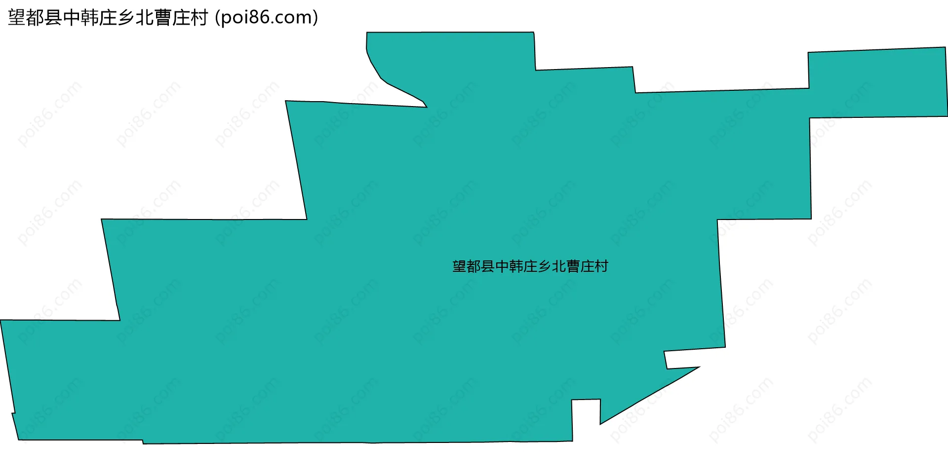 望都县中韩庄乡北曹庄村边界地图