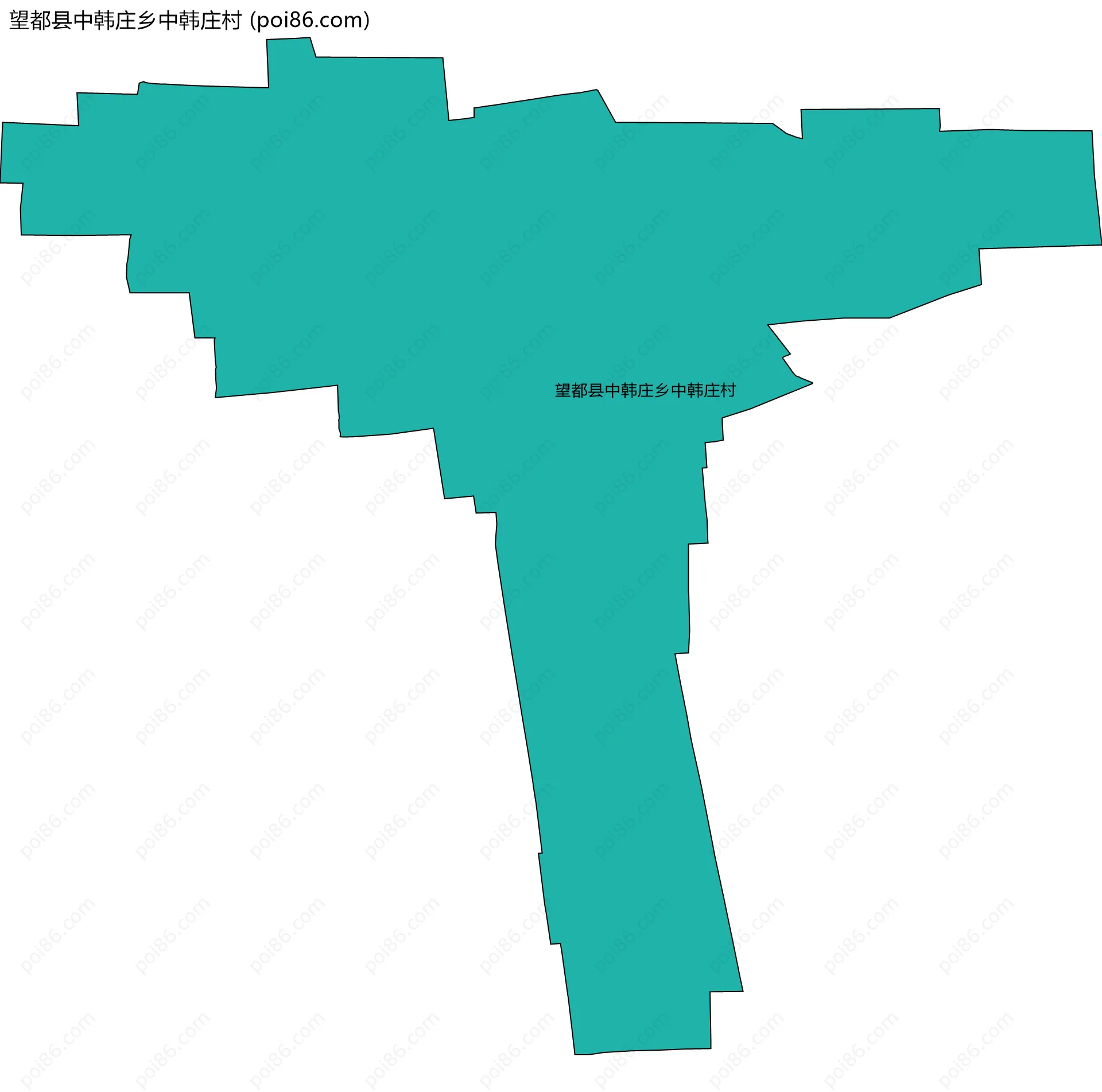 望都县中韩庄乡中韩庄村边界地图