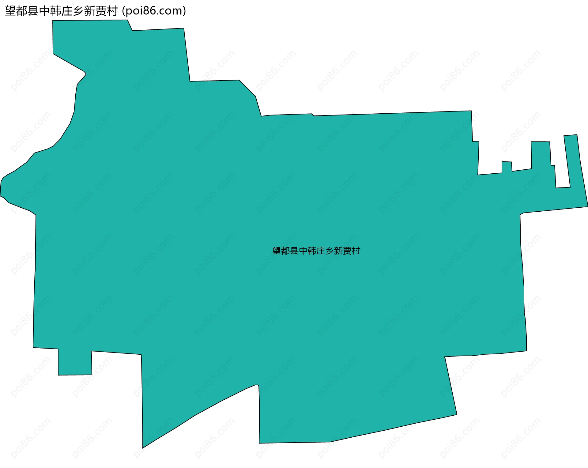 望都县中韩庄乡新贾村边界地图