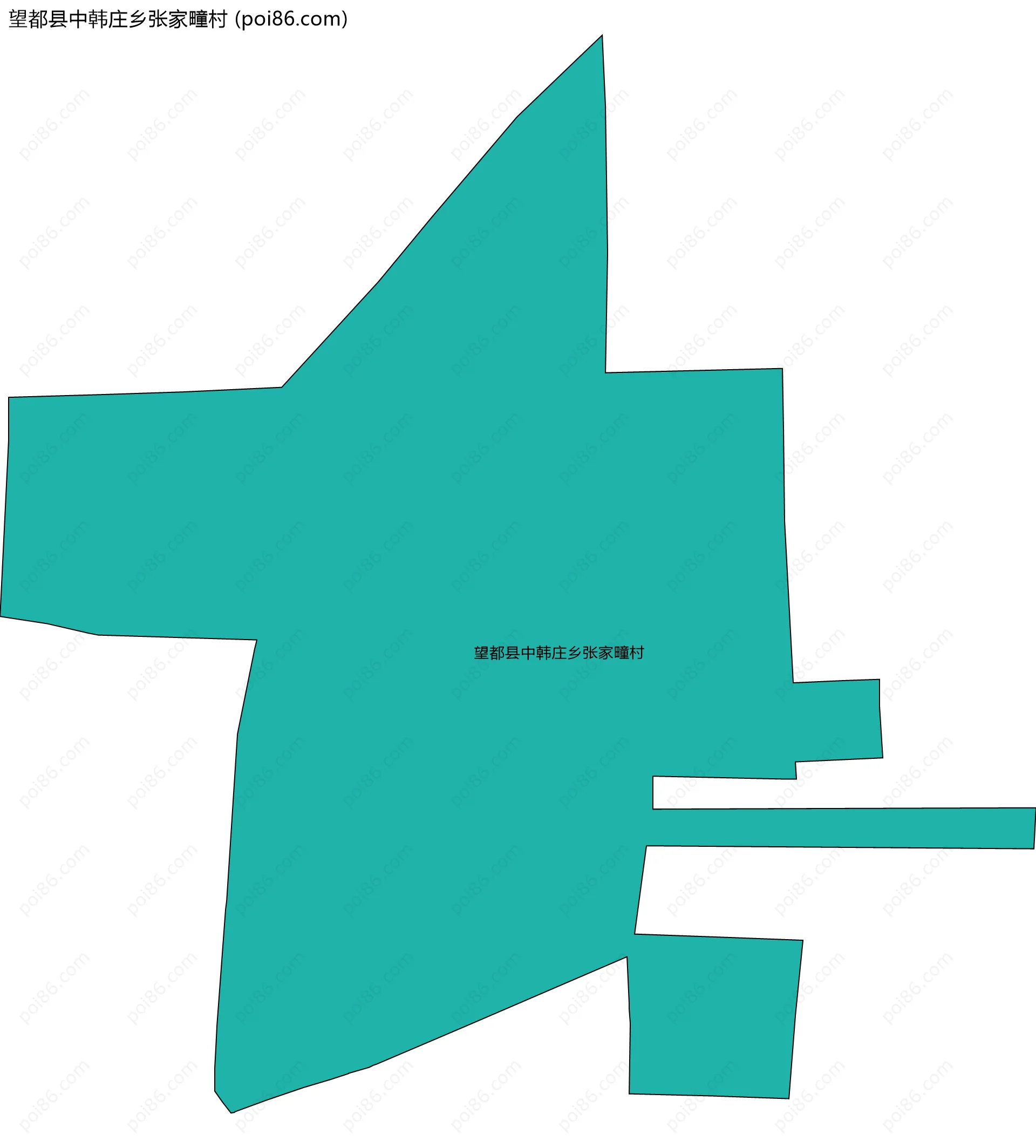 望都县中韩庄乡张家疃村边界地图