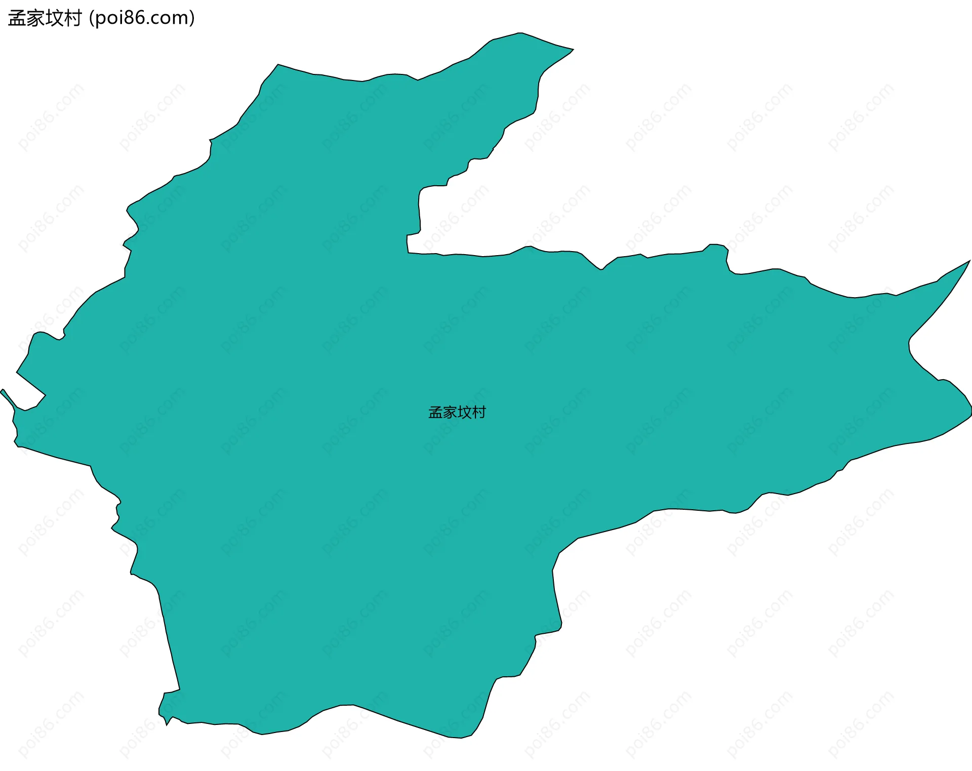 孟家坟村边界地图