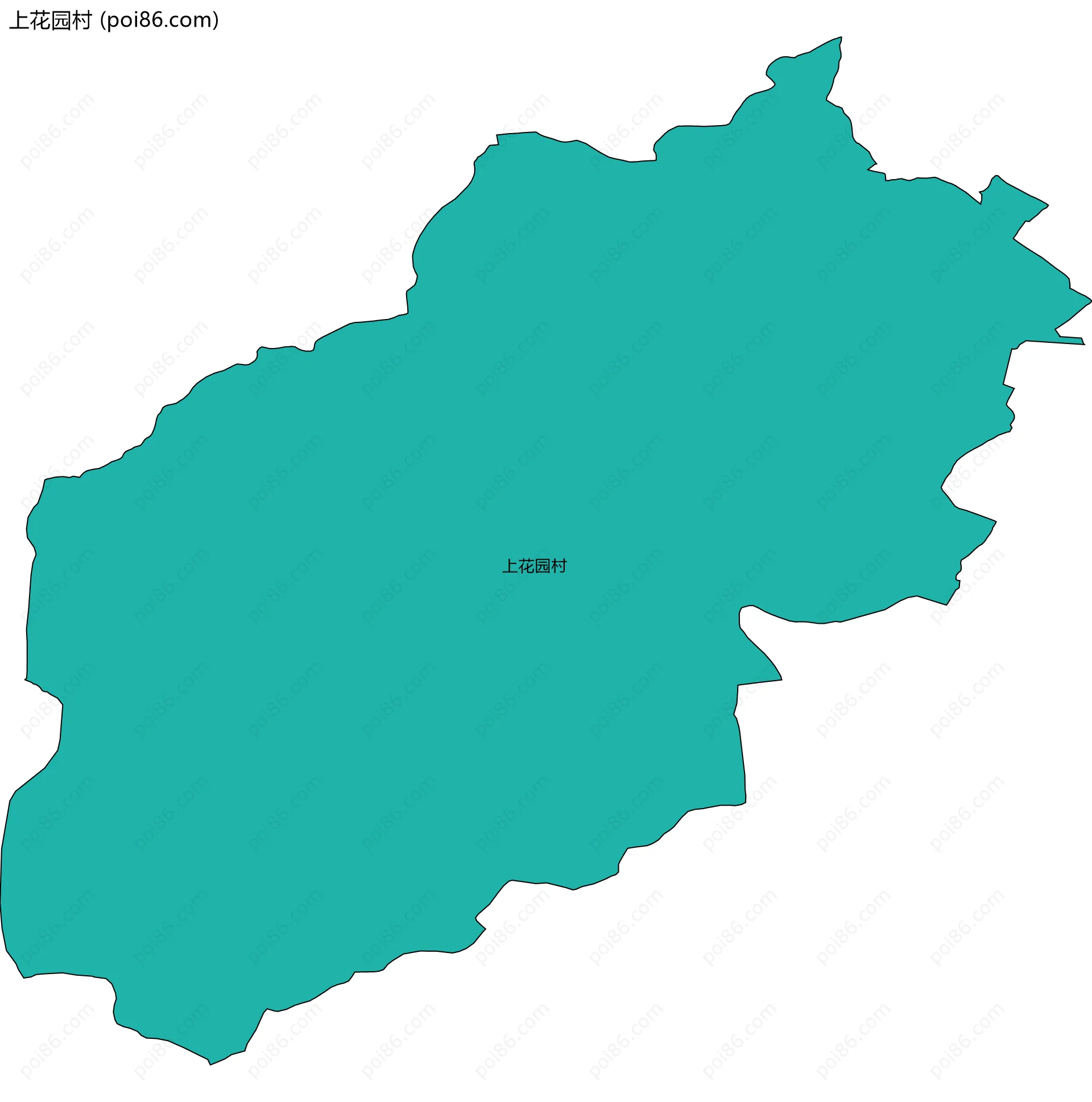 上花园村边界地图