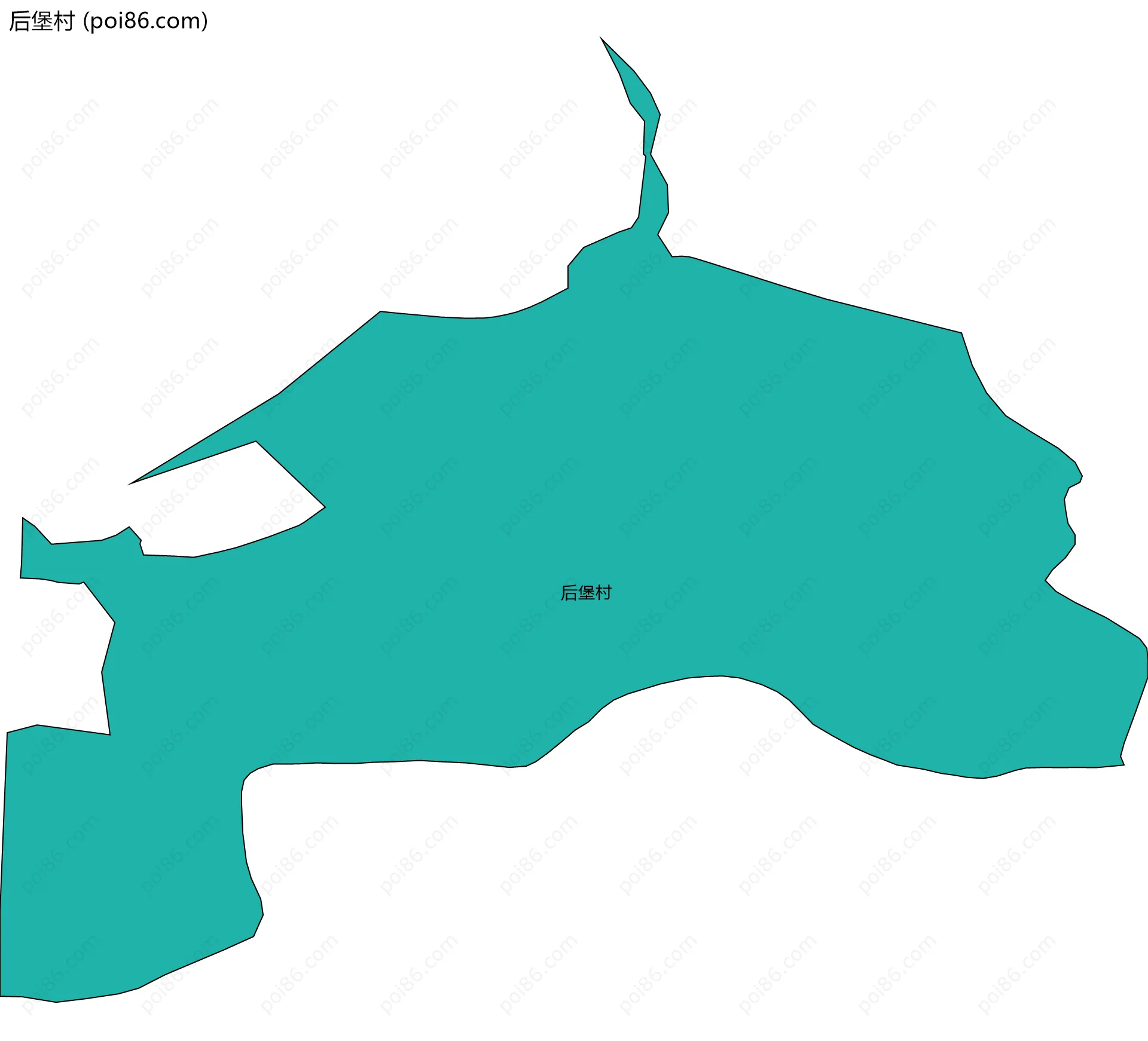 后堡村边界地图