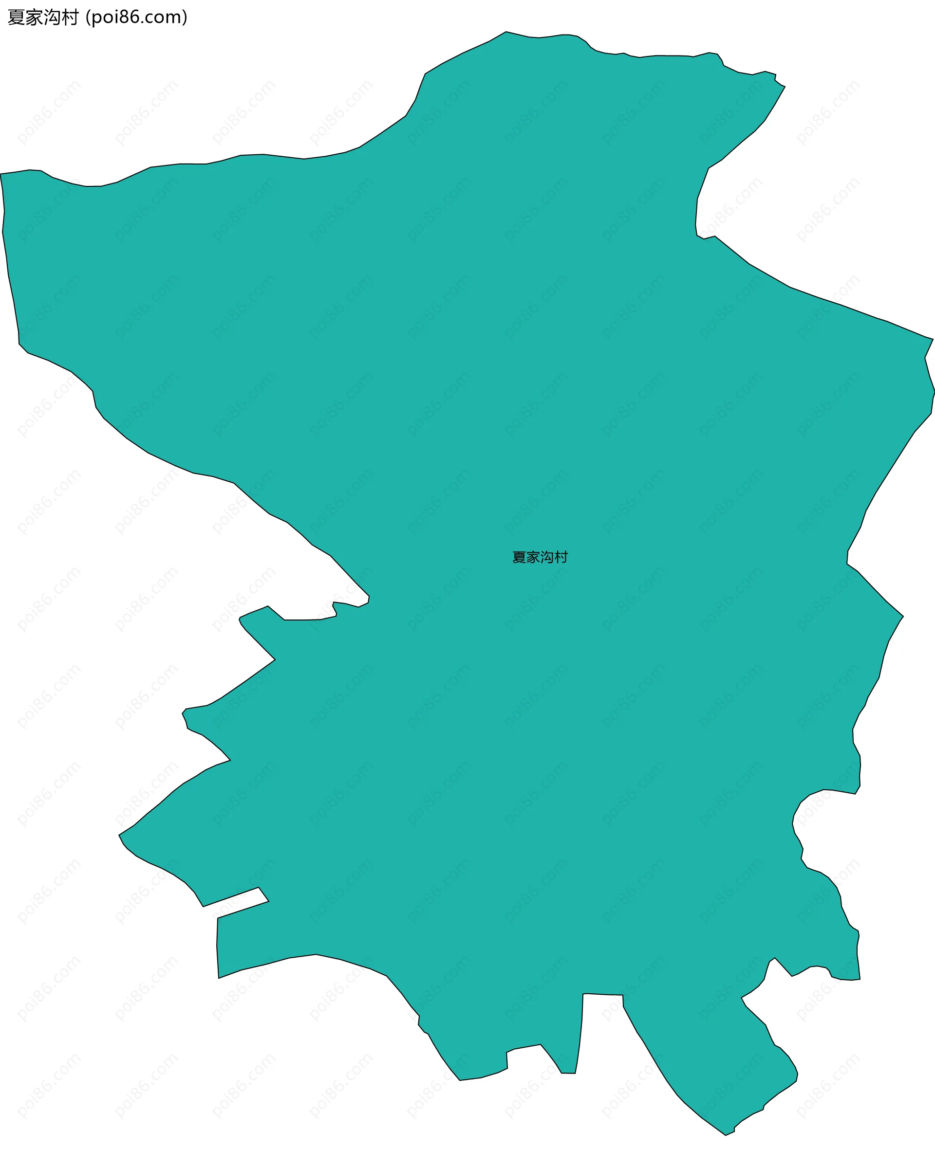夏家沟村边界地图