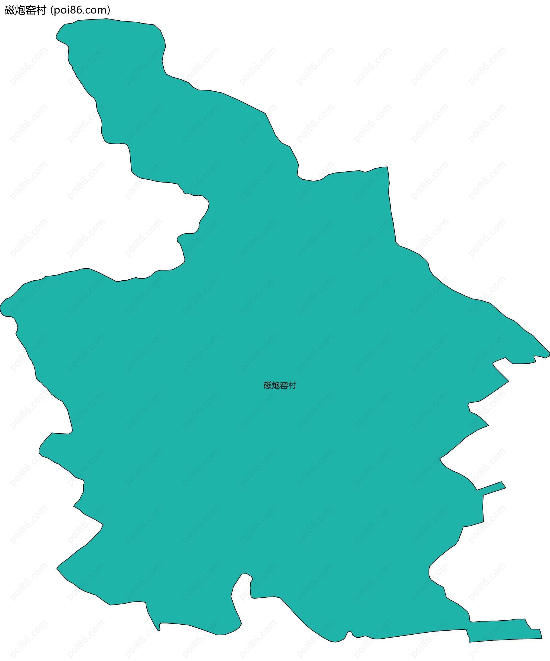 磁炮窑村边界地图