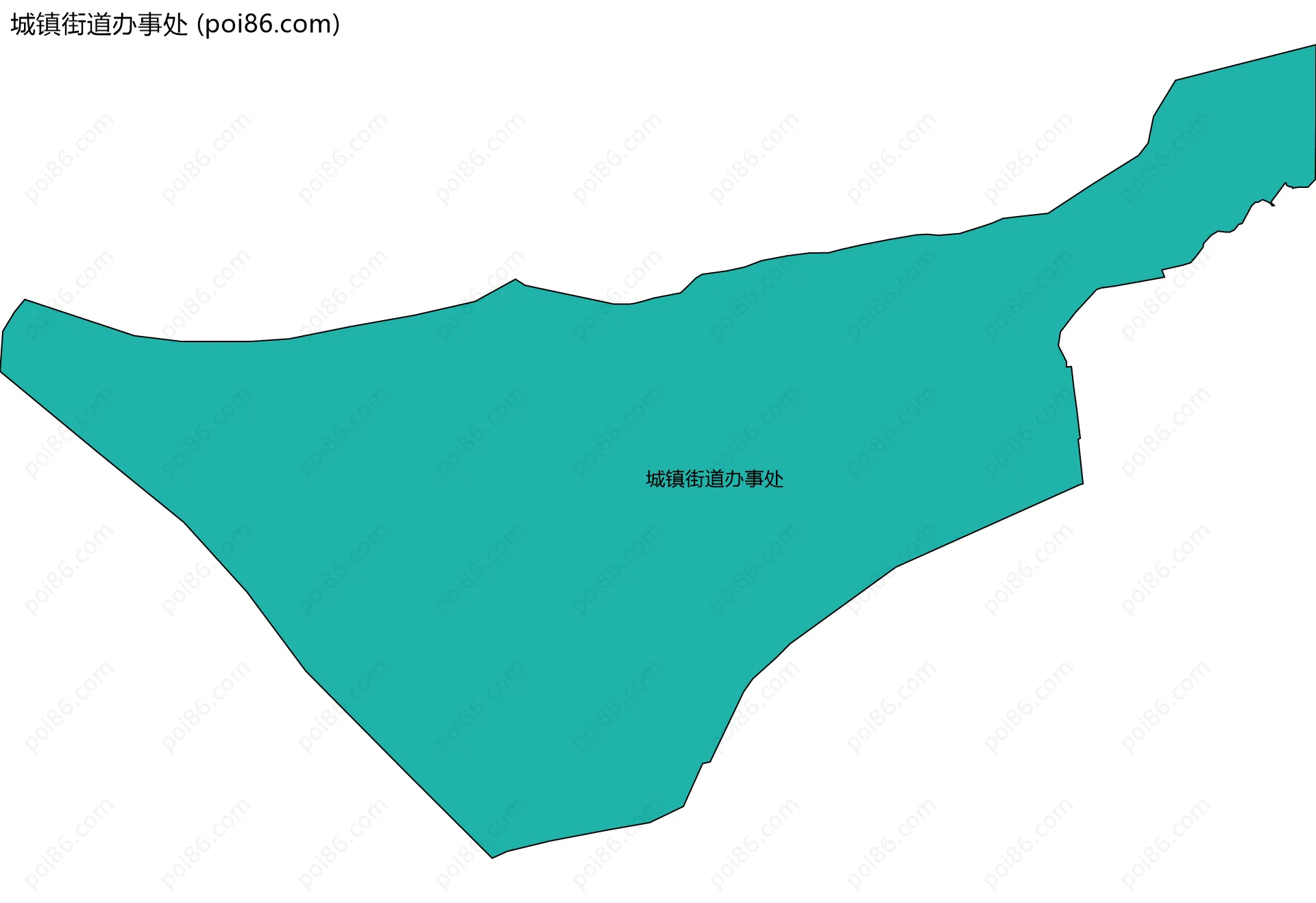 城镇街道办事处边界地图