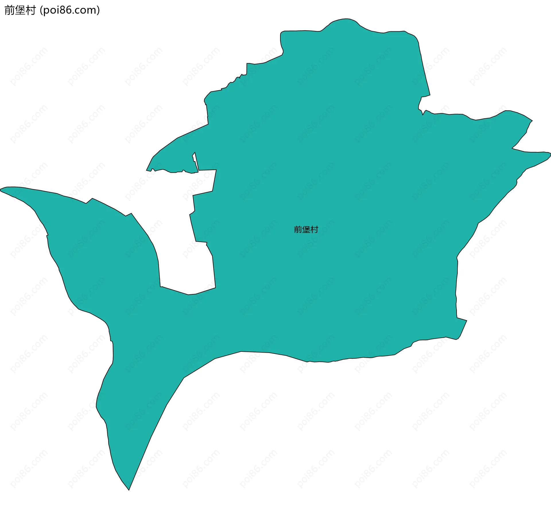 前堡村边界地图