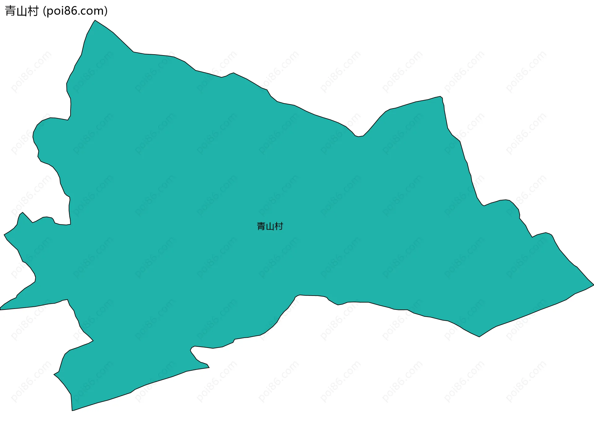 青山村边界地图