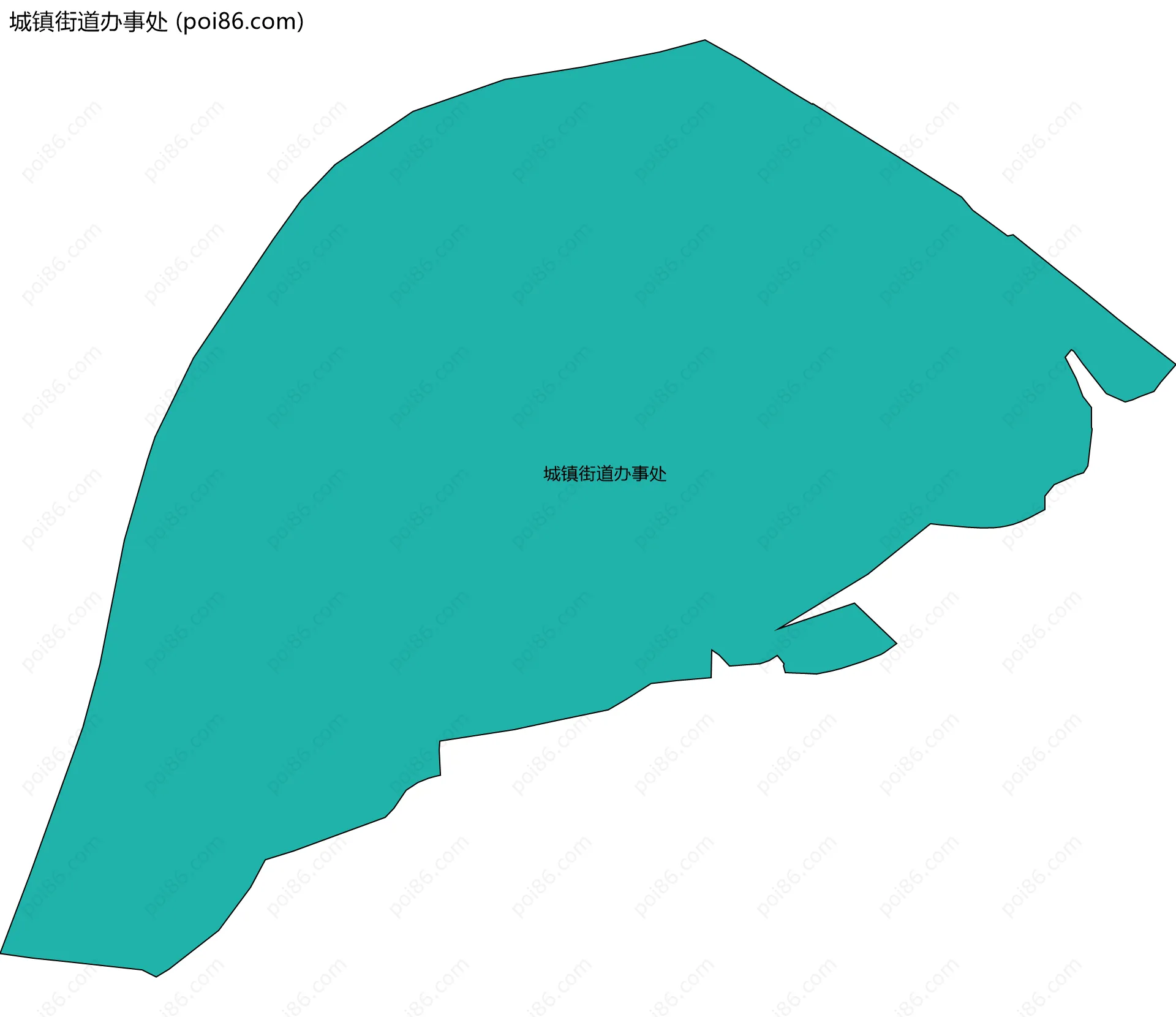 城镇街道办事处边界地图