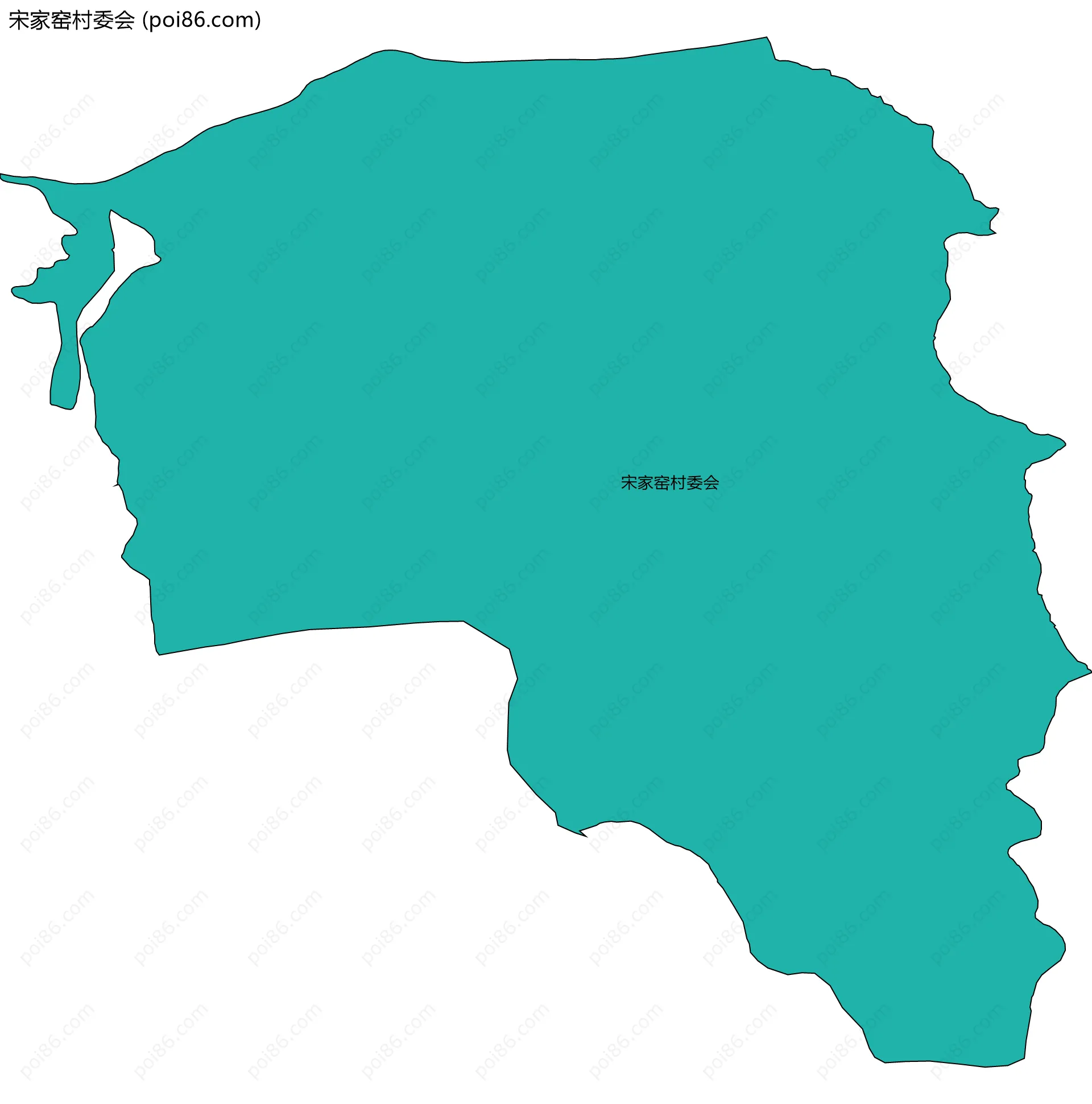 宋家窑村委会边界地图