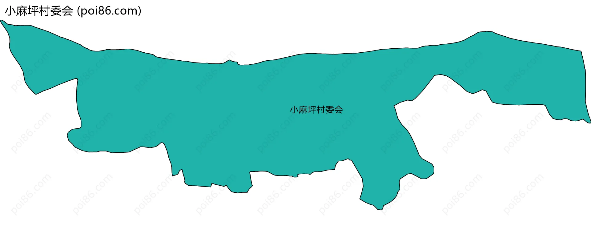 小麻坪村委会边界地图