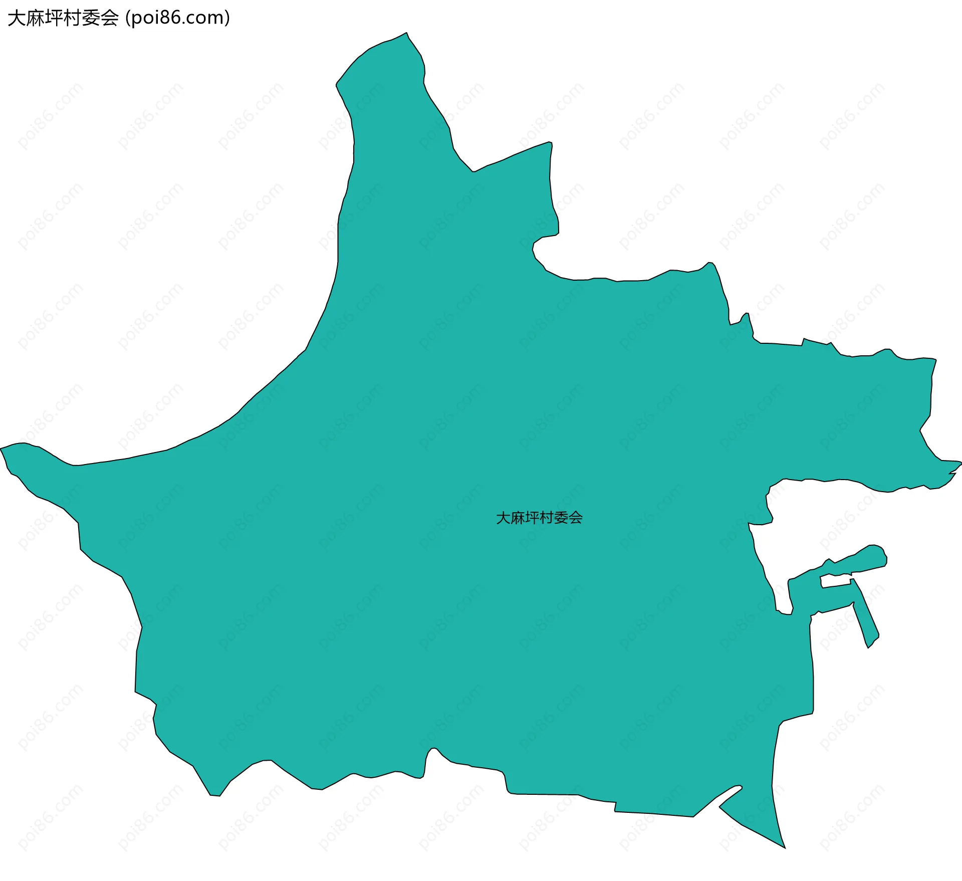 大麻坪村委会边界地图