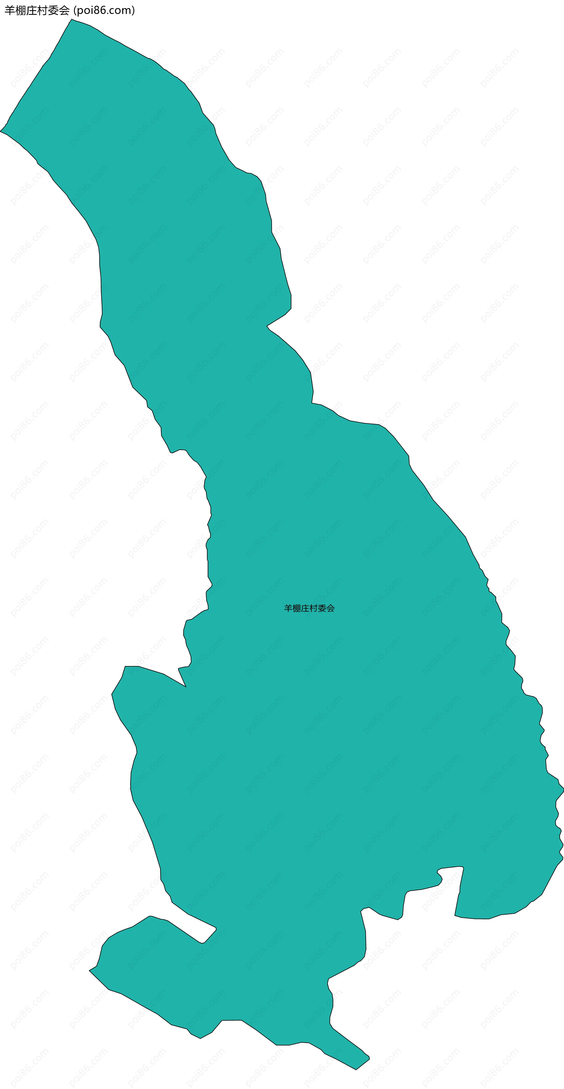 羊棚庄村委会边界地图