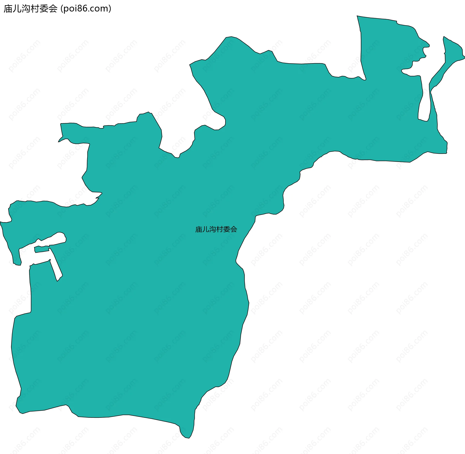 庙儿沟村委会边界地图