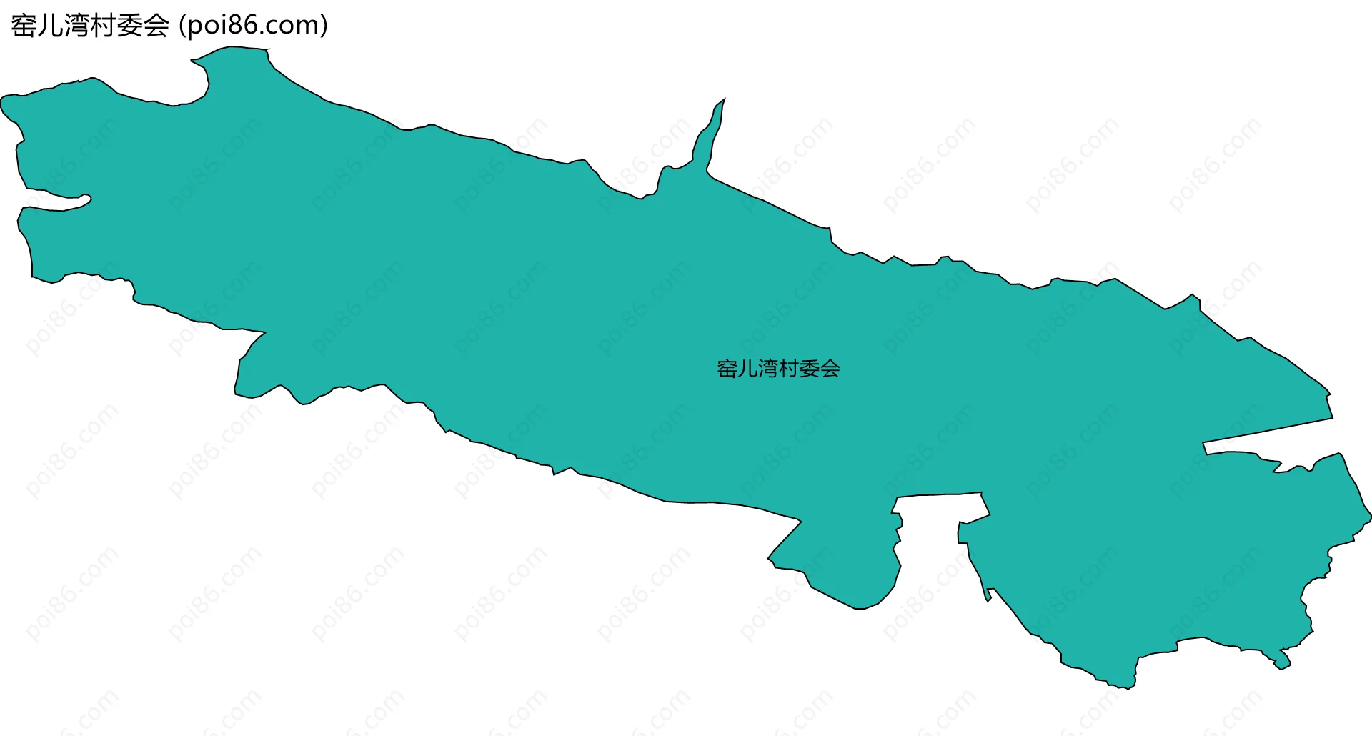 窑儿湾村委会边界地图