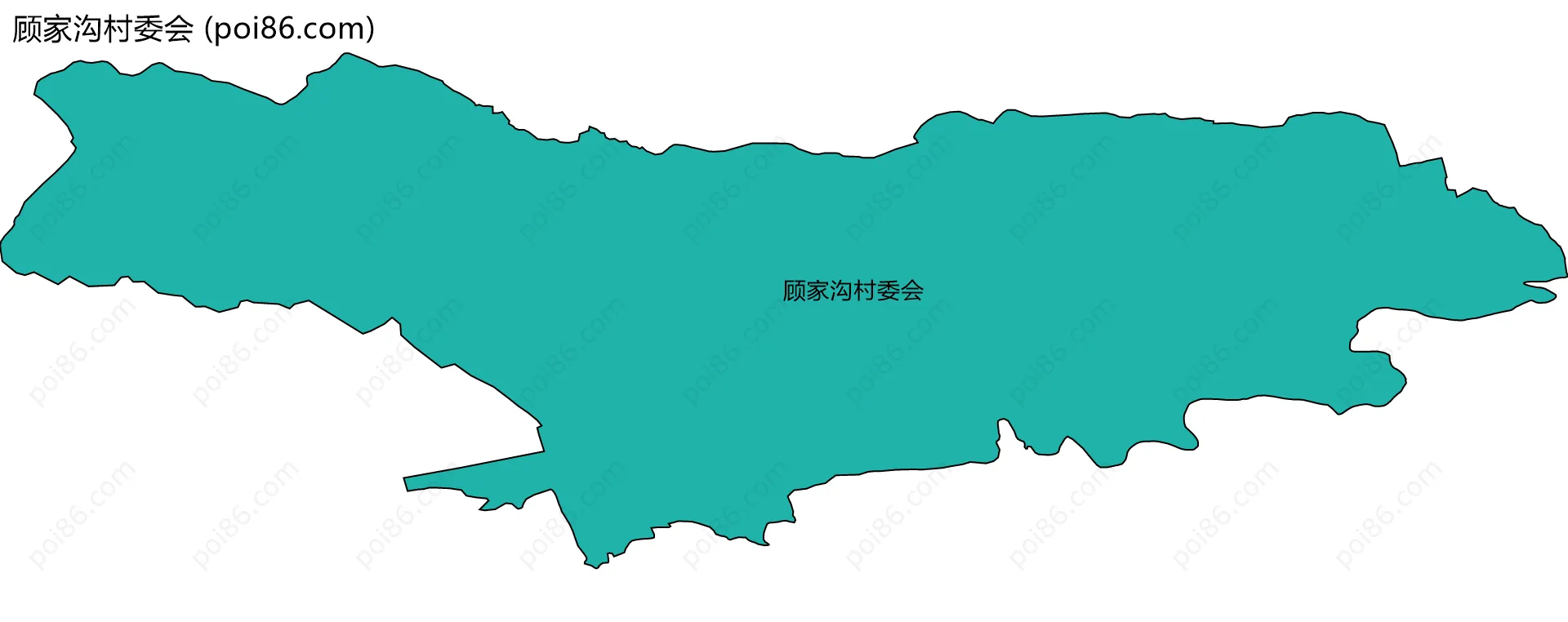 顾家沟村委会边界地图