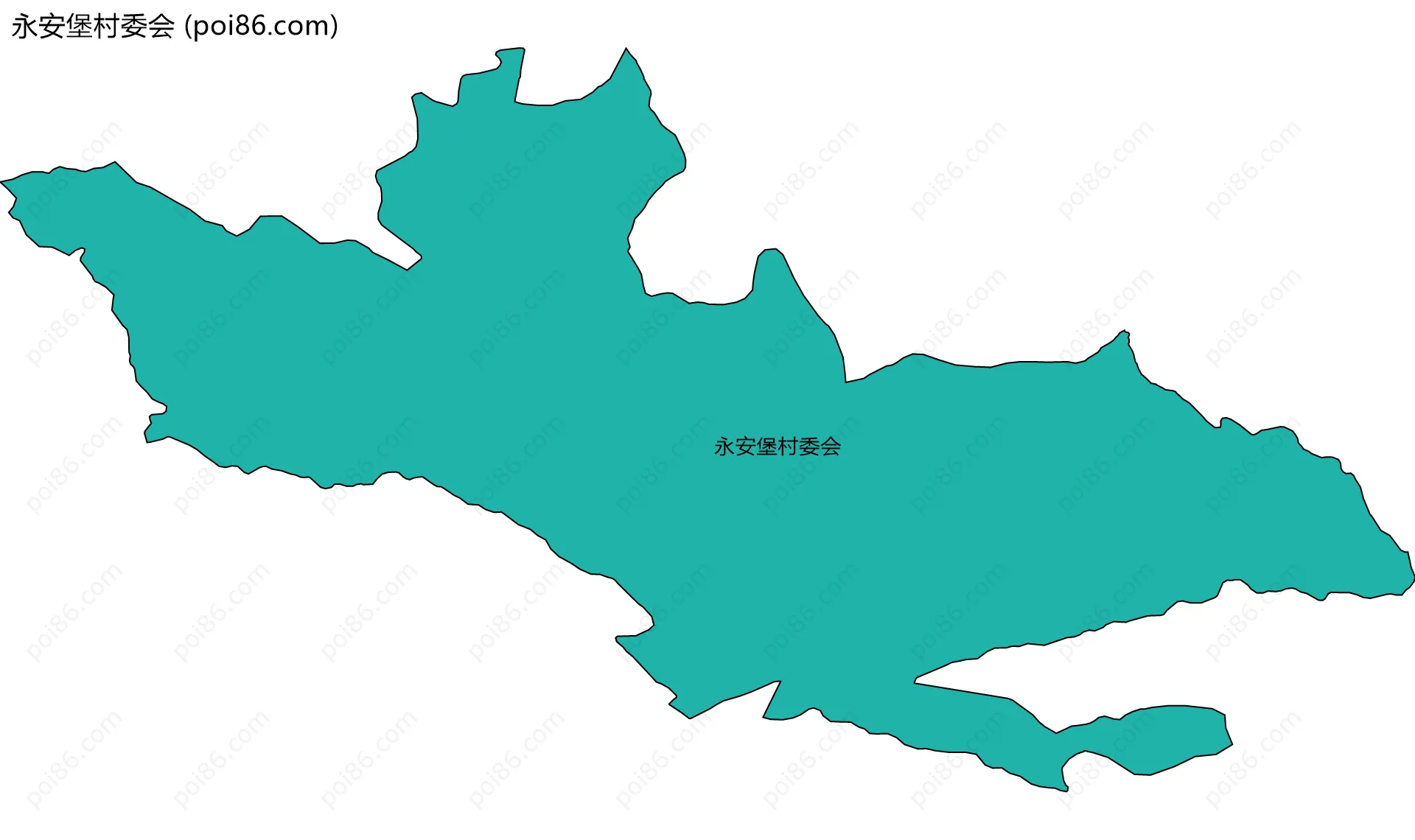 永安堡村委会边界地图