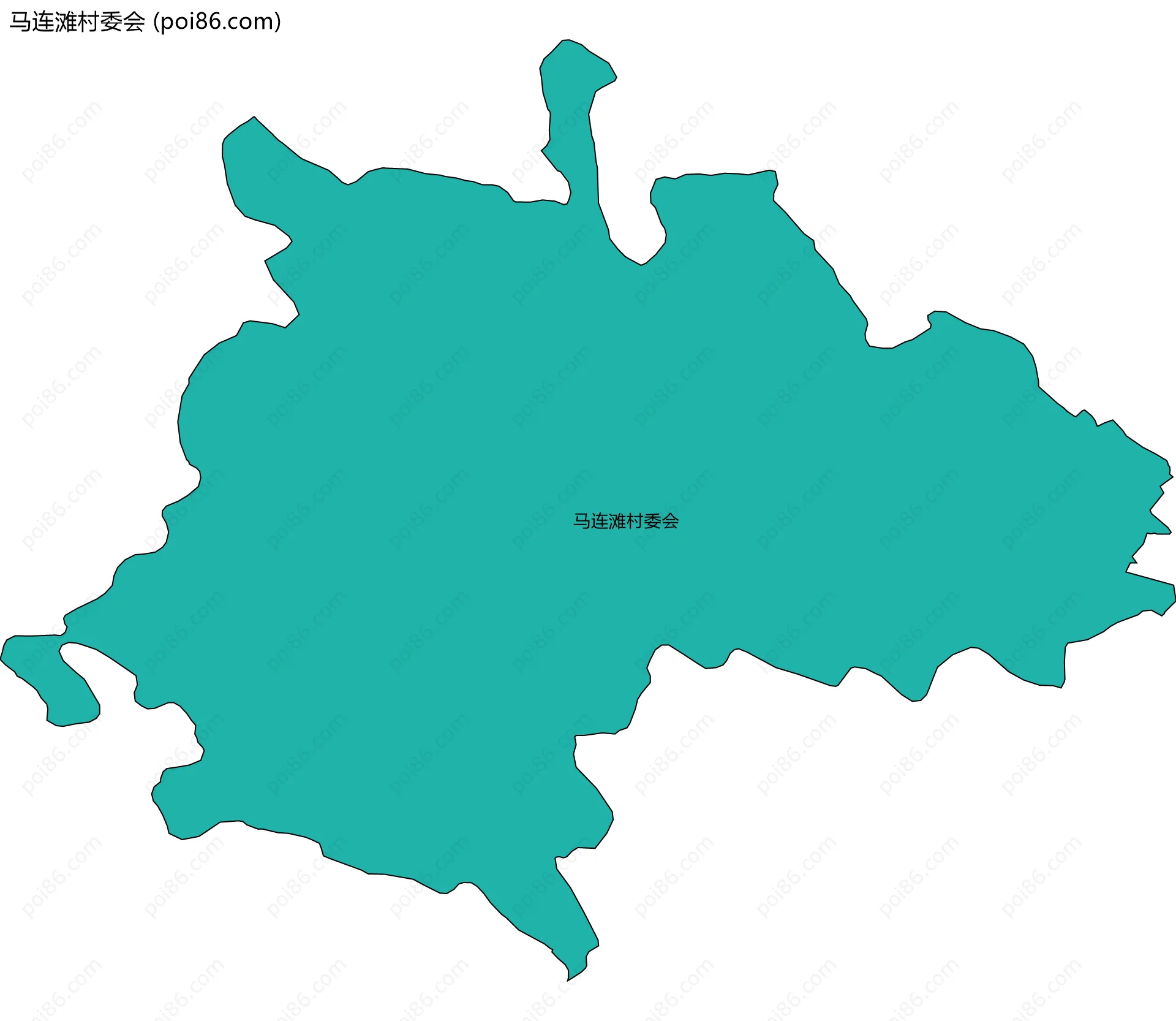 马连滩村委会边界地图