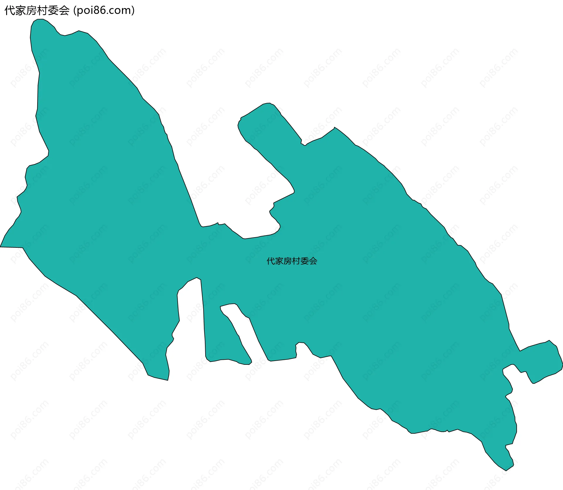 代家房村委会边界地图