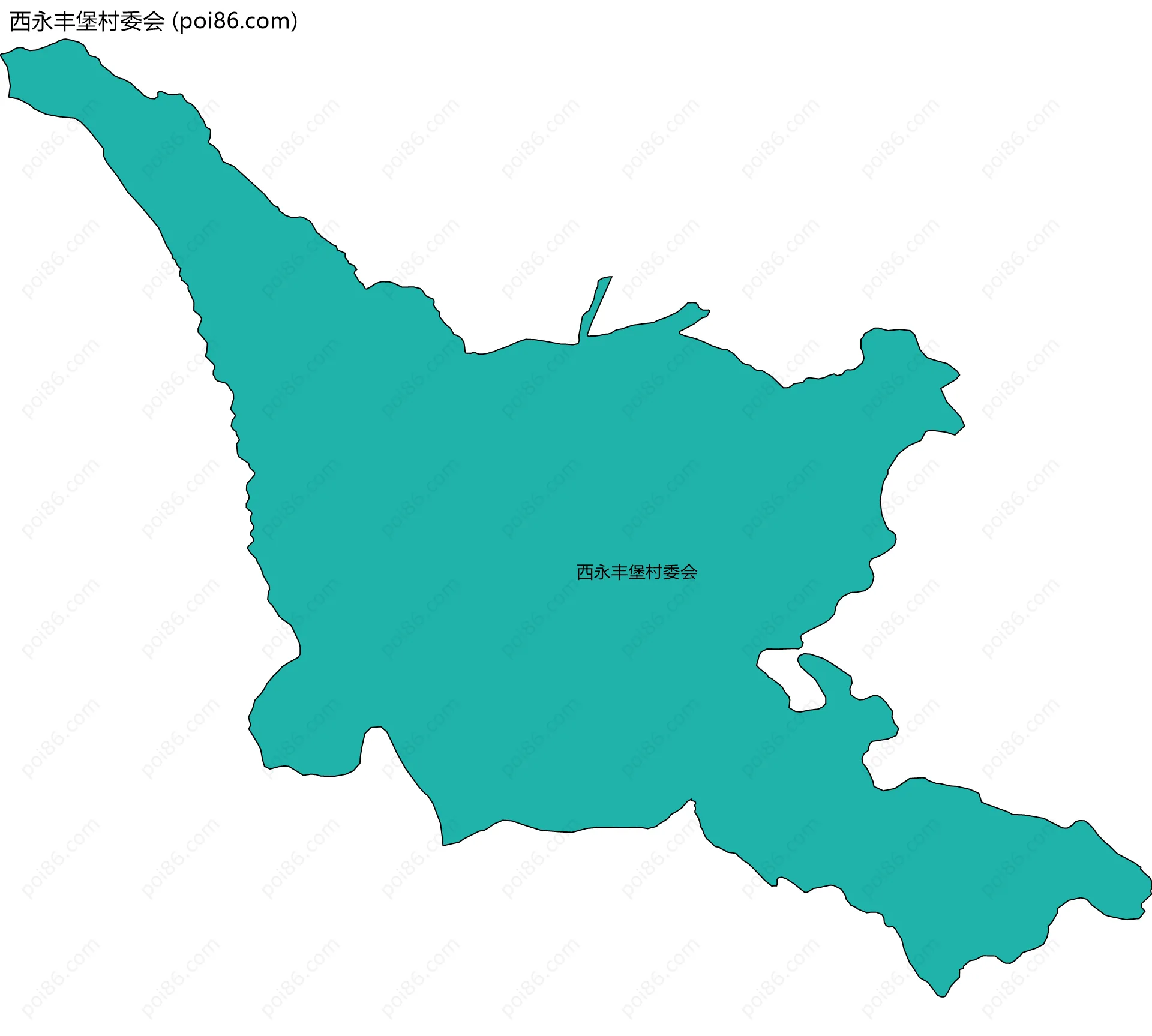 西永丰堡村委会边界地图