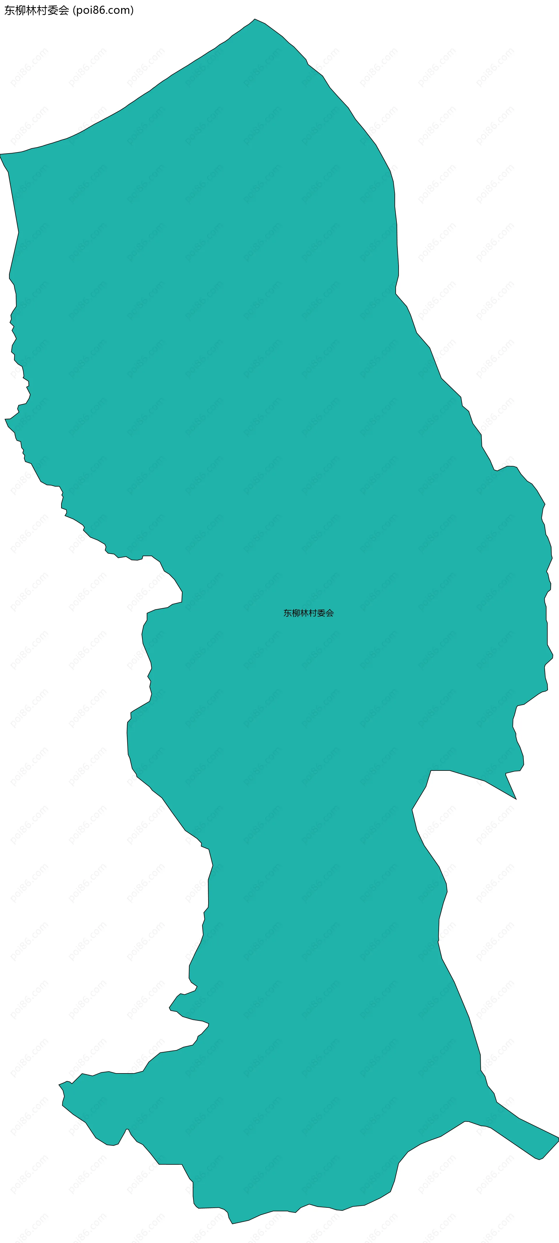 东柳林村委会边界地图