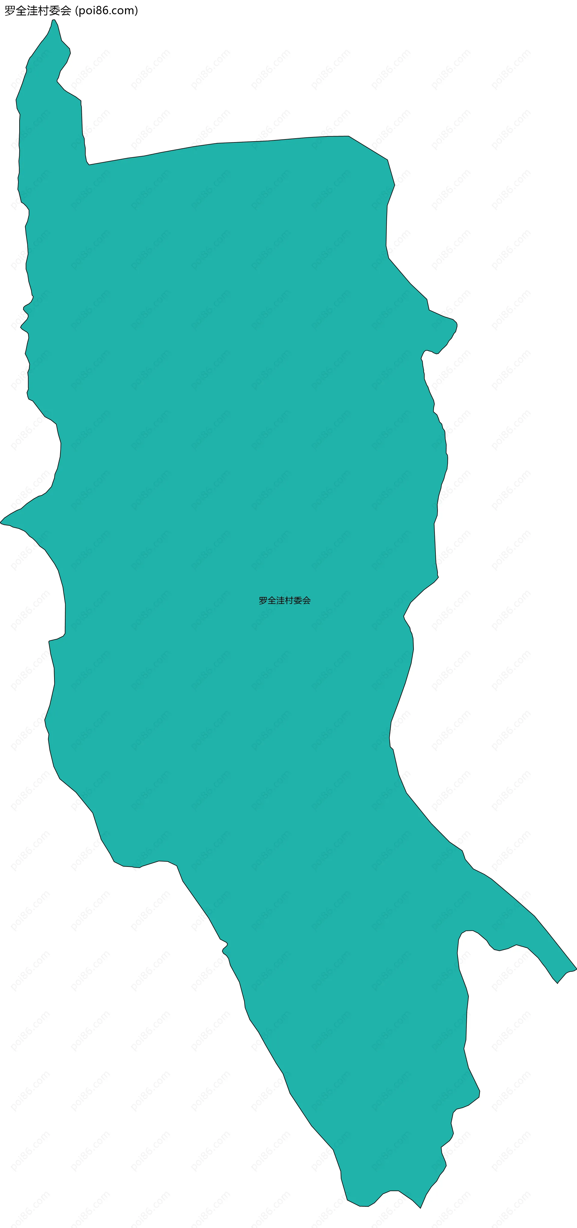 罗全洼村委会边界地图
