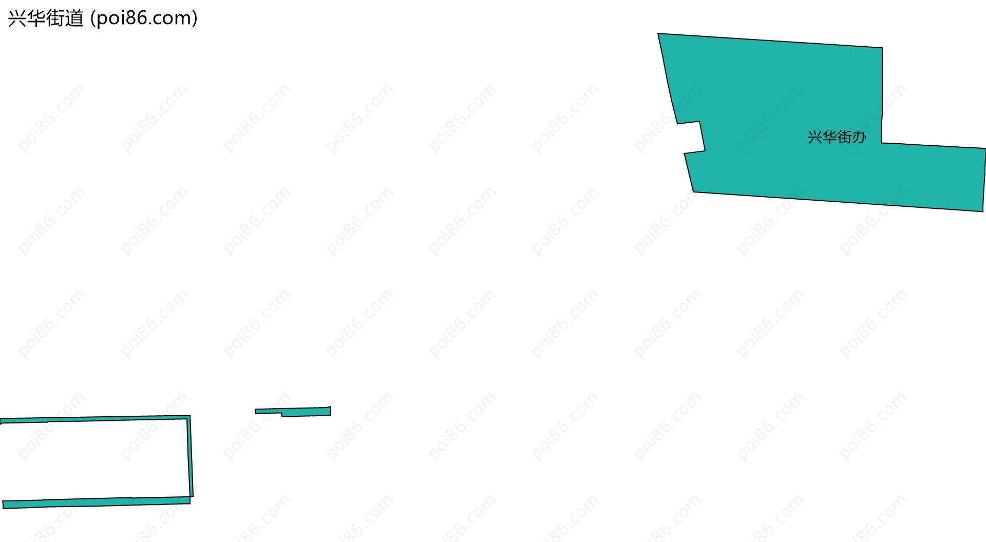 兴华街道边界地图(五级行政区划)