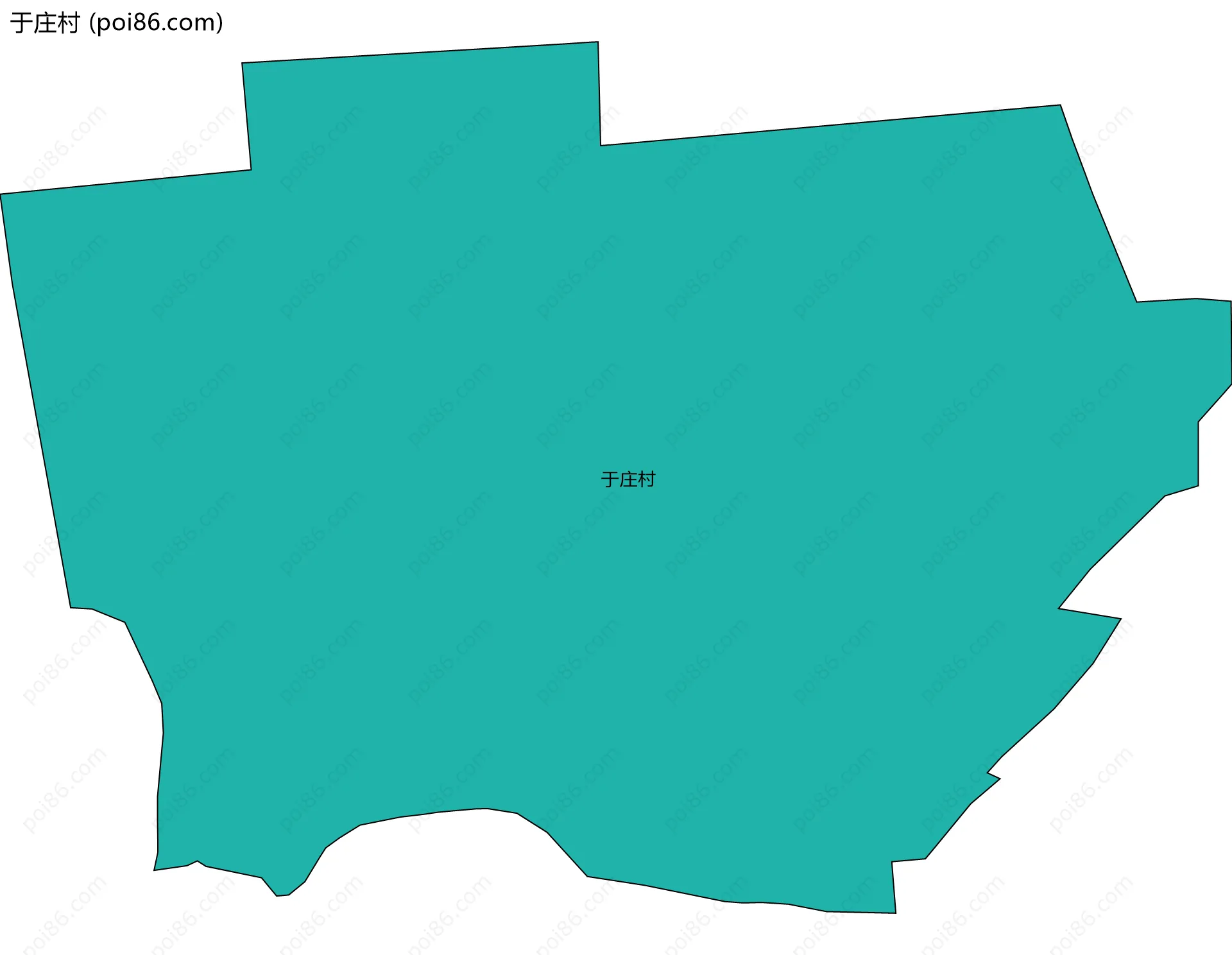于庄村边界地图