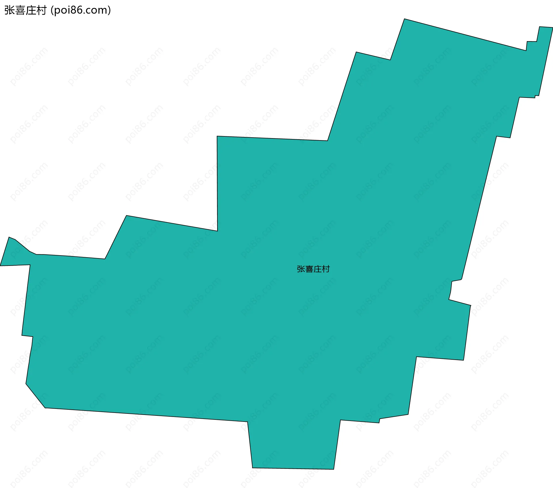 张喜庄村边界地图