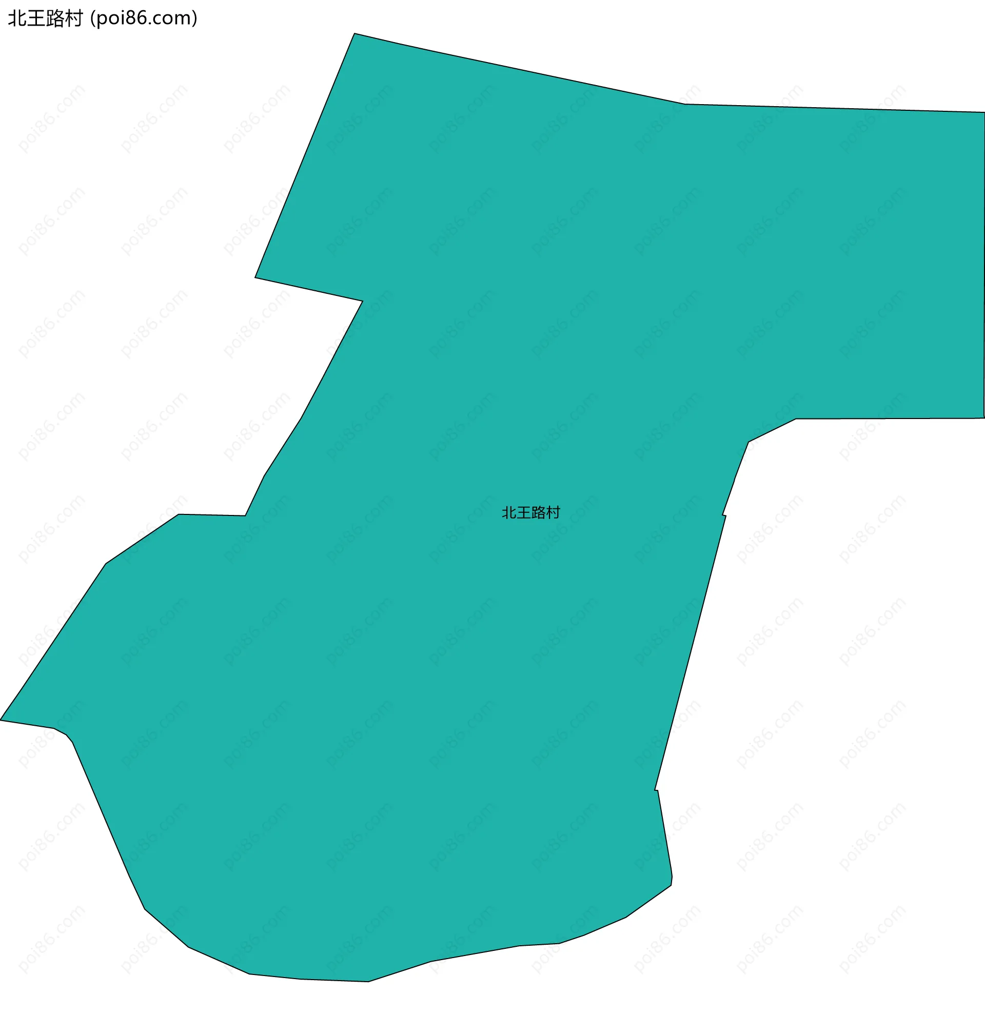 北王路村边界地图