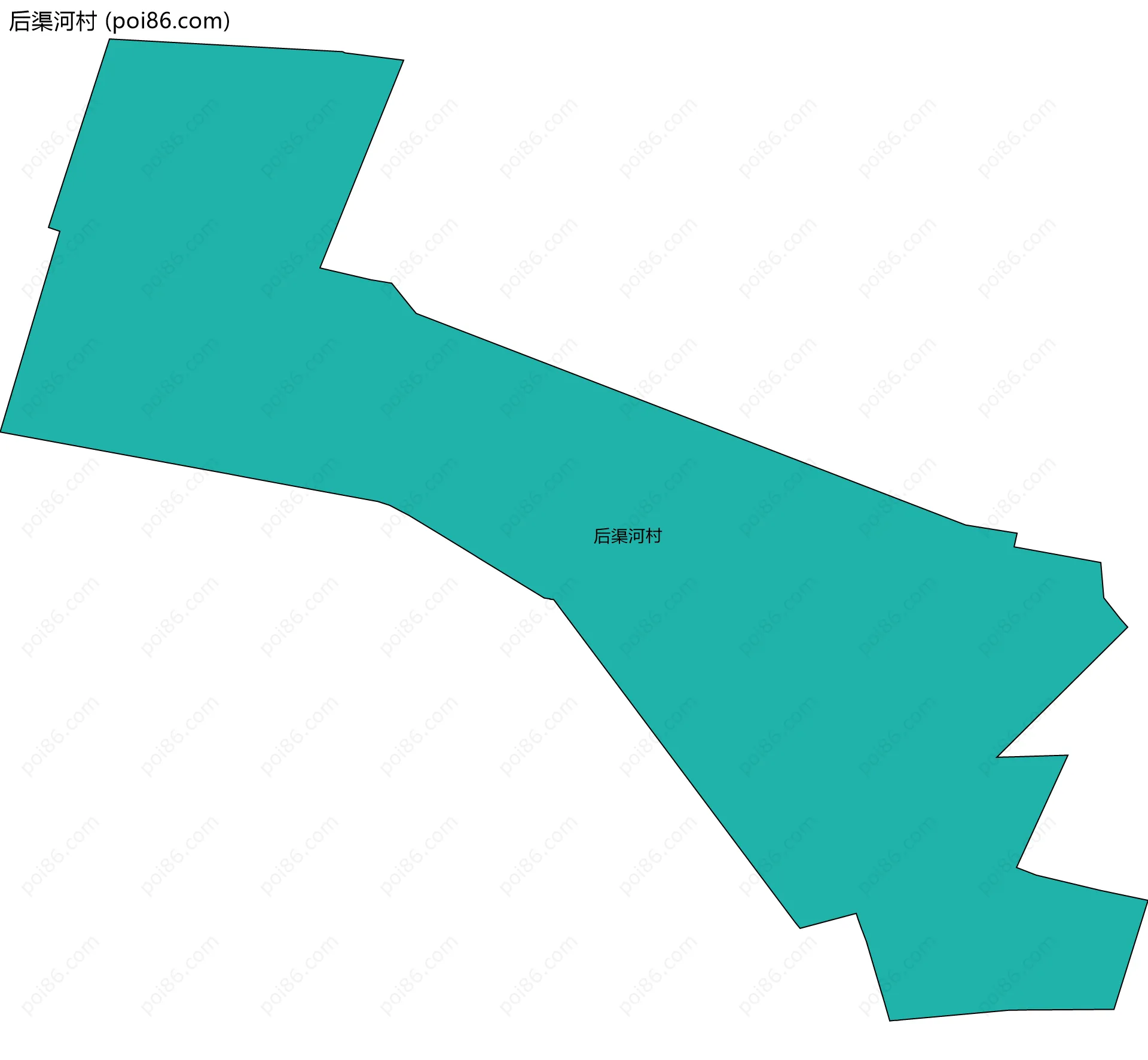 后渠河村边界地图