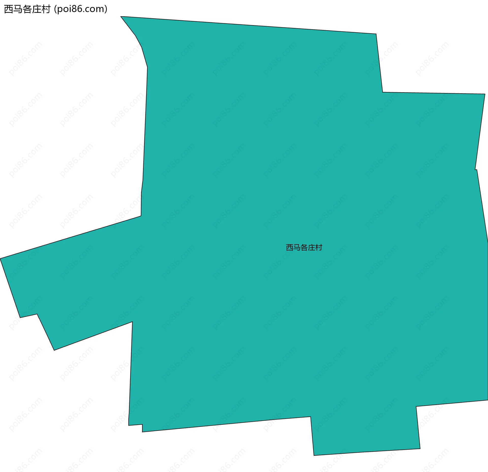 西马各庄村边界地图