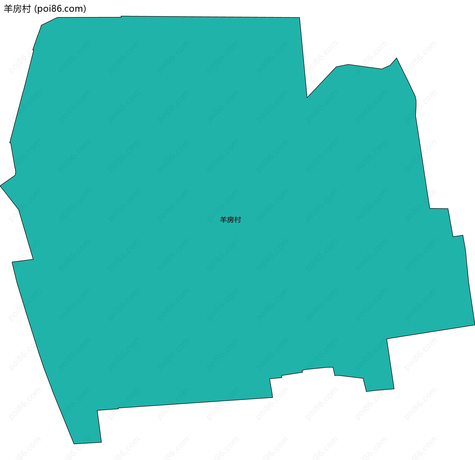 羊房村边界地图