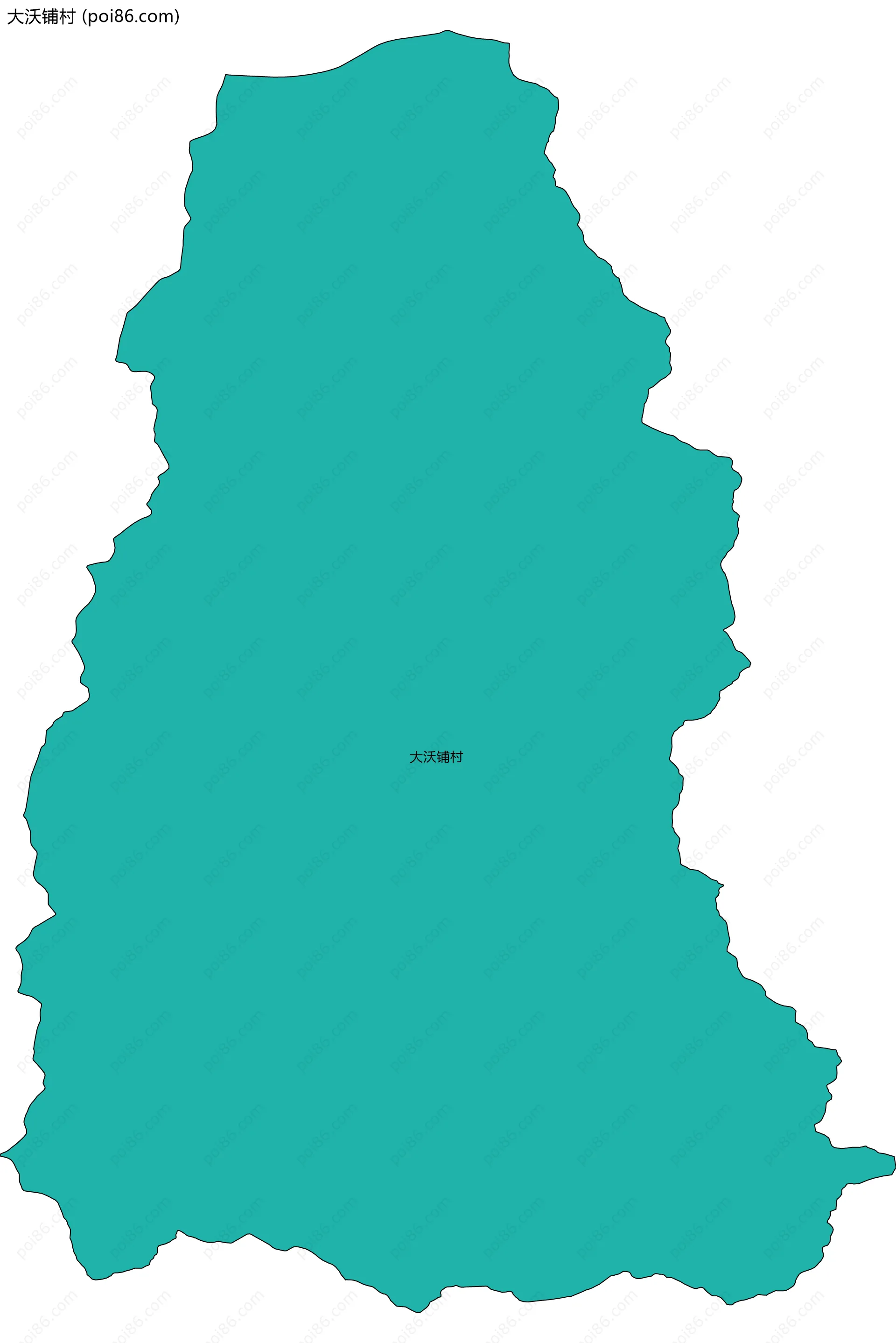 大沃铺村边界地图