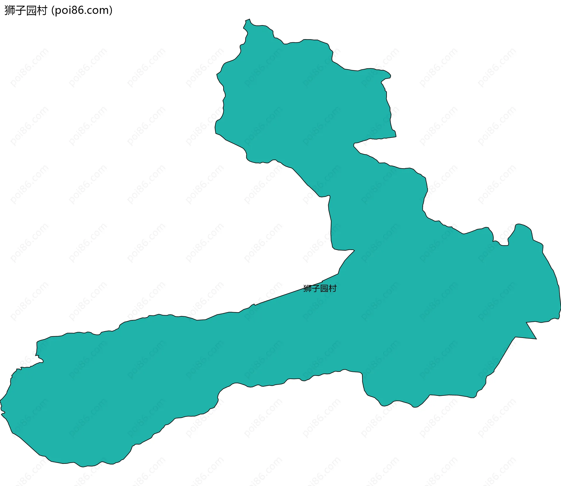 狮子园村边界地图