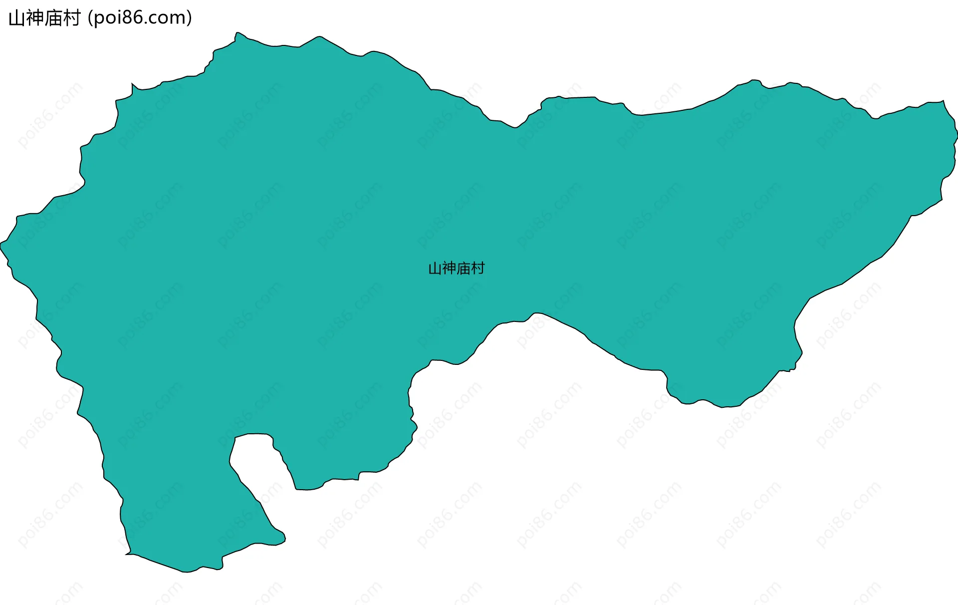 山神庙村边界地图