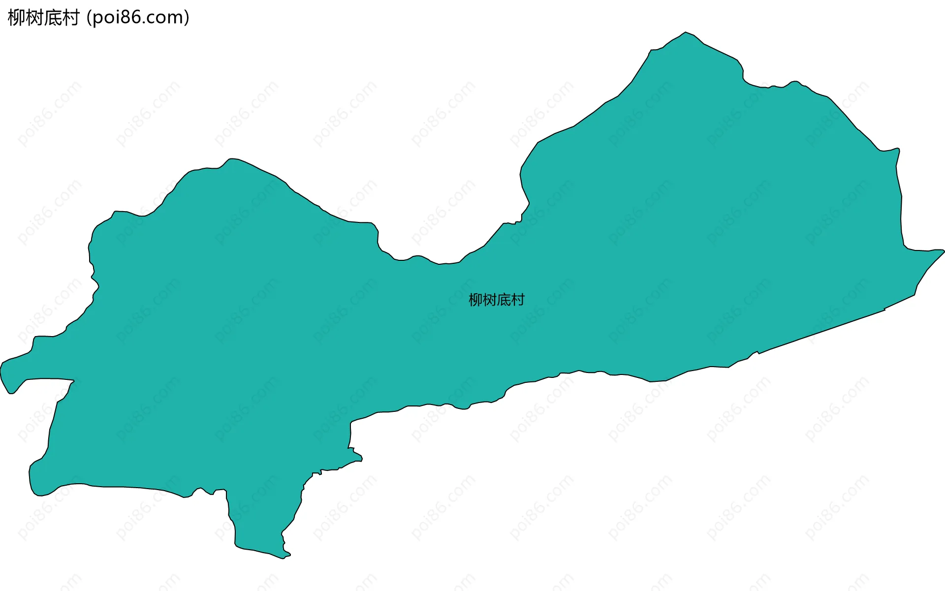柳树底村边界地图