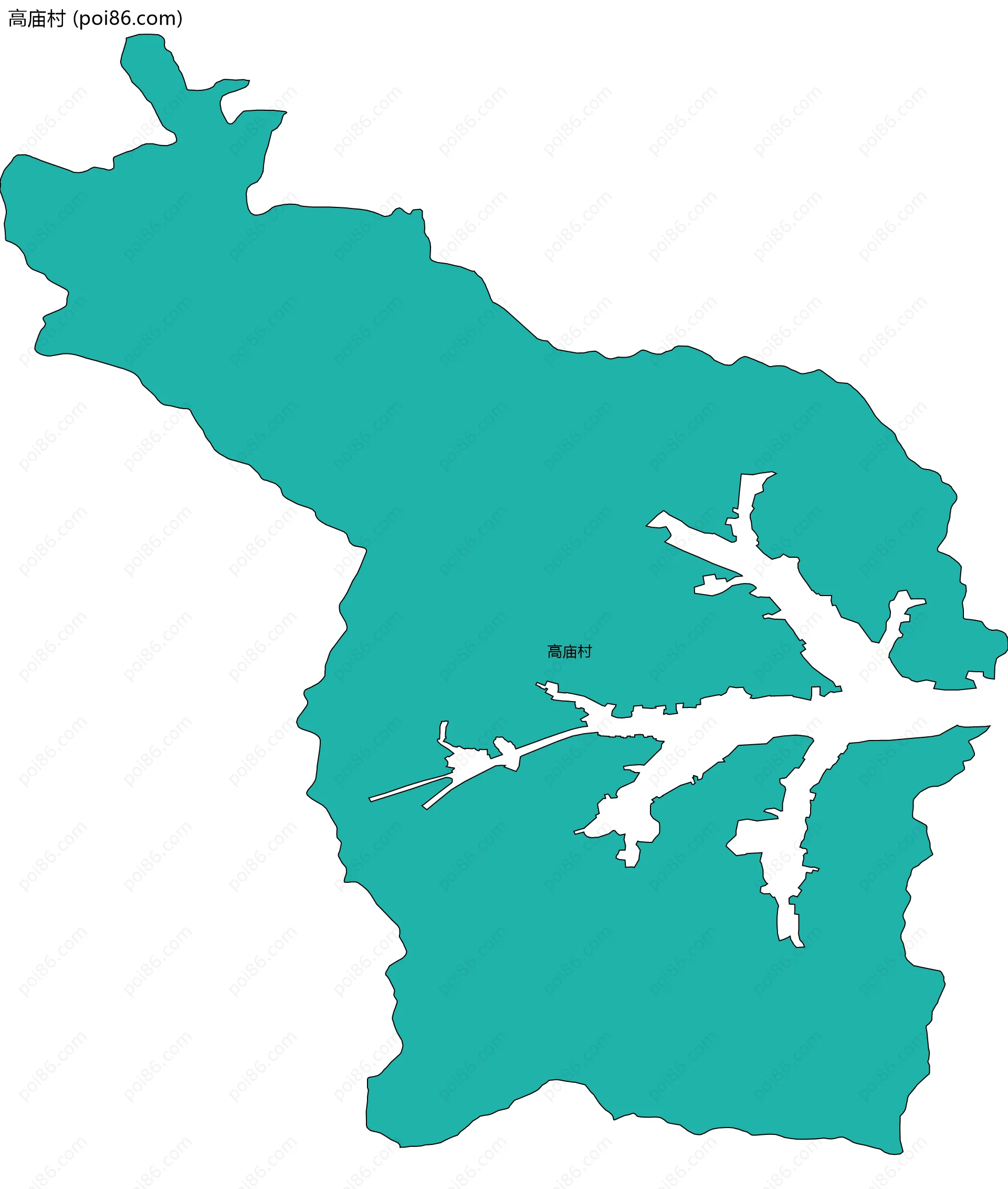 高庙村边界地图