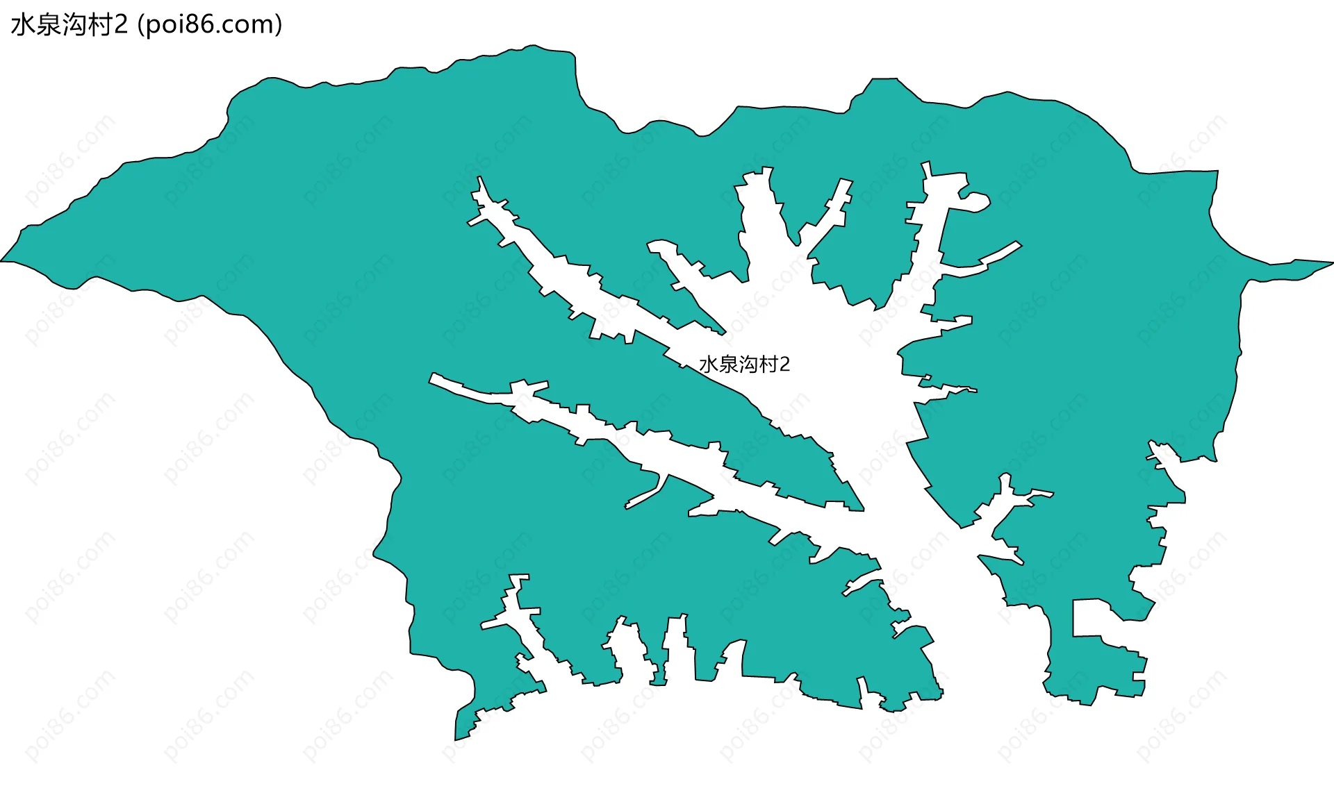 水泉沟村2边界地图