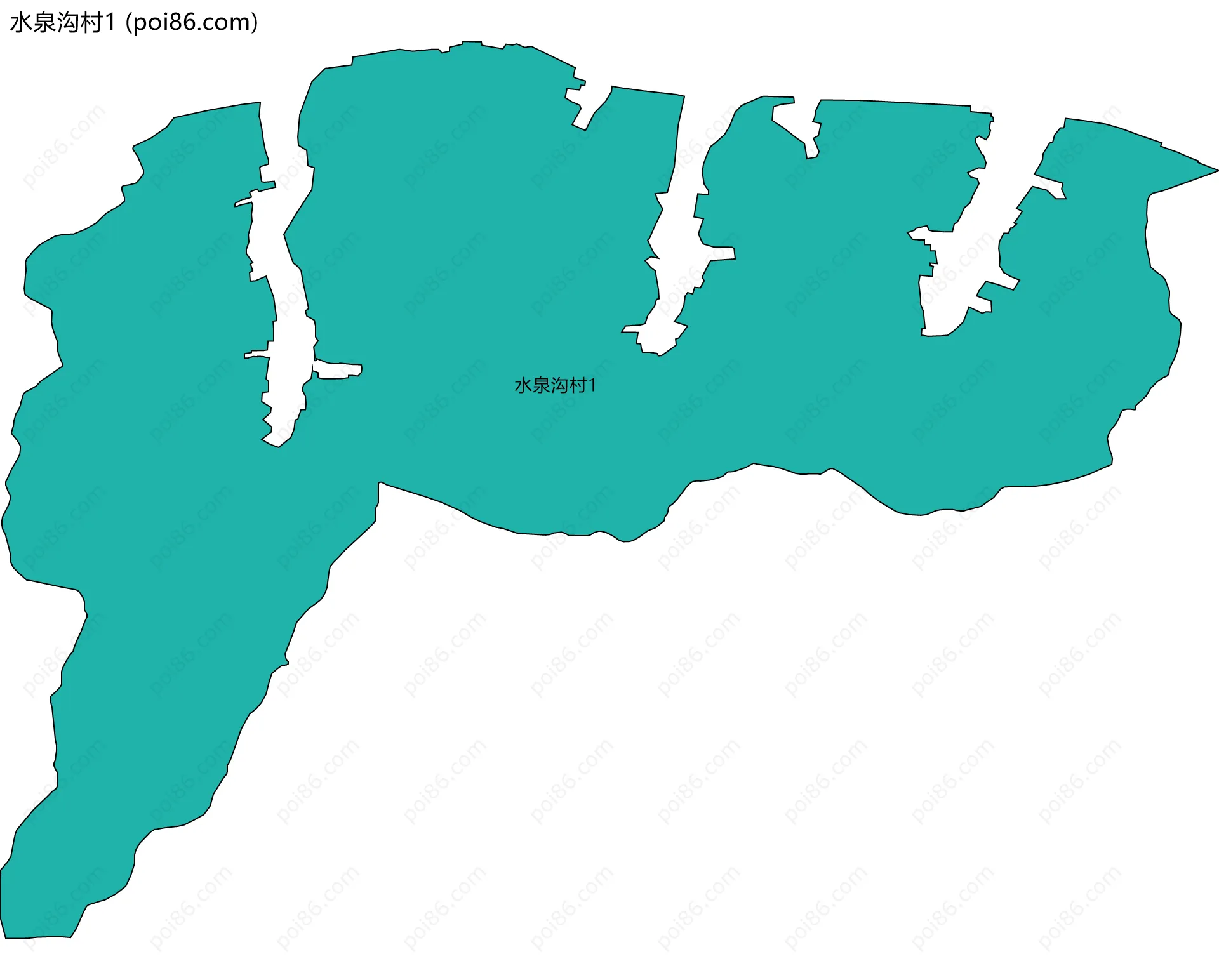 水泉沟村1边界地图